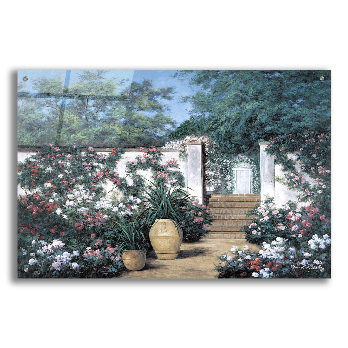 Epic Art ' Jardin de Fleur' by Diane Romanello, Acrylic Glass Wall Art,36x24