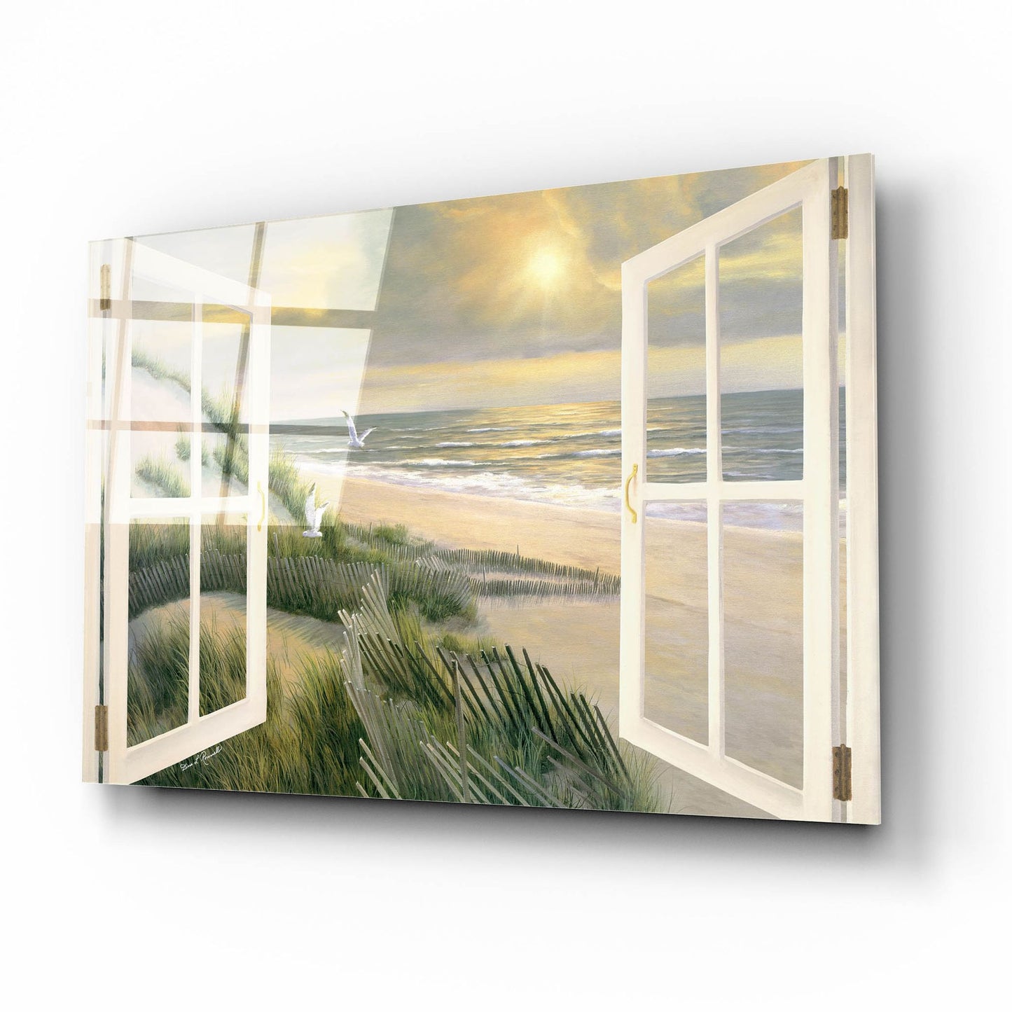 Epic Art ' Morning Meditation with Windows' by Diane Romanello, Acrylic Glass Wall Art,16x12