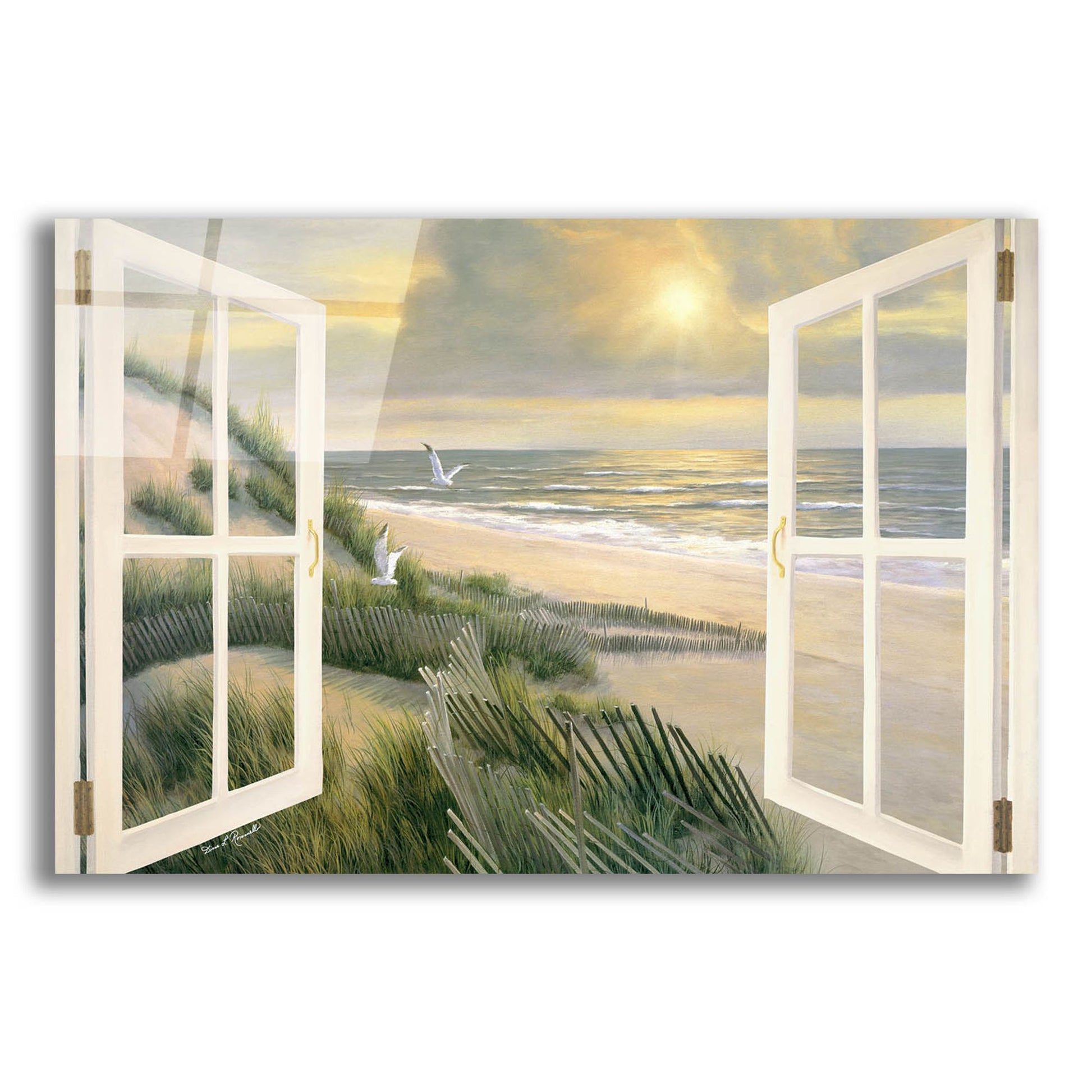 Epic Art ' Morning Meditation with Windows' by Diane Romanello, Acrylic Glass Wall Art,16x12