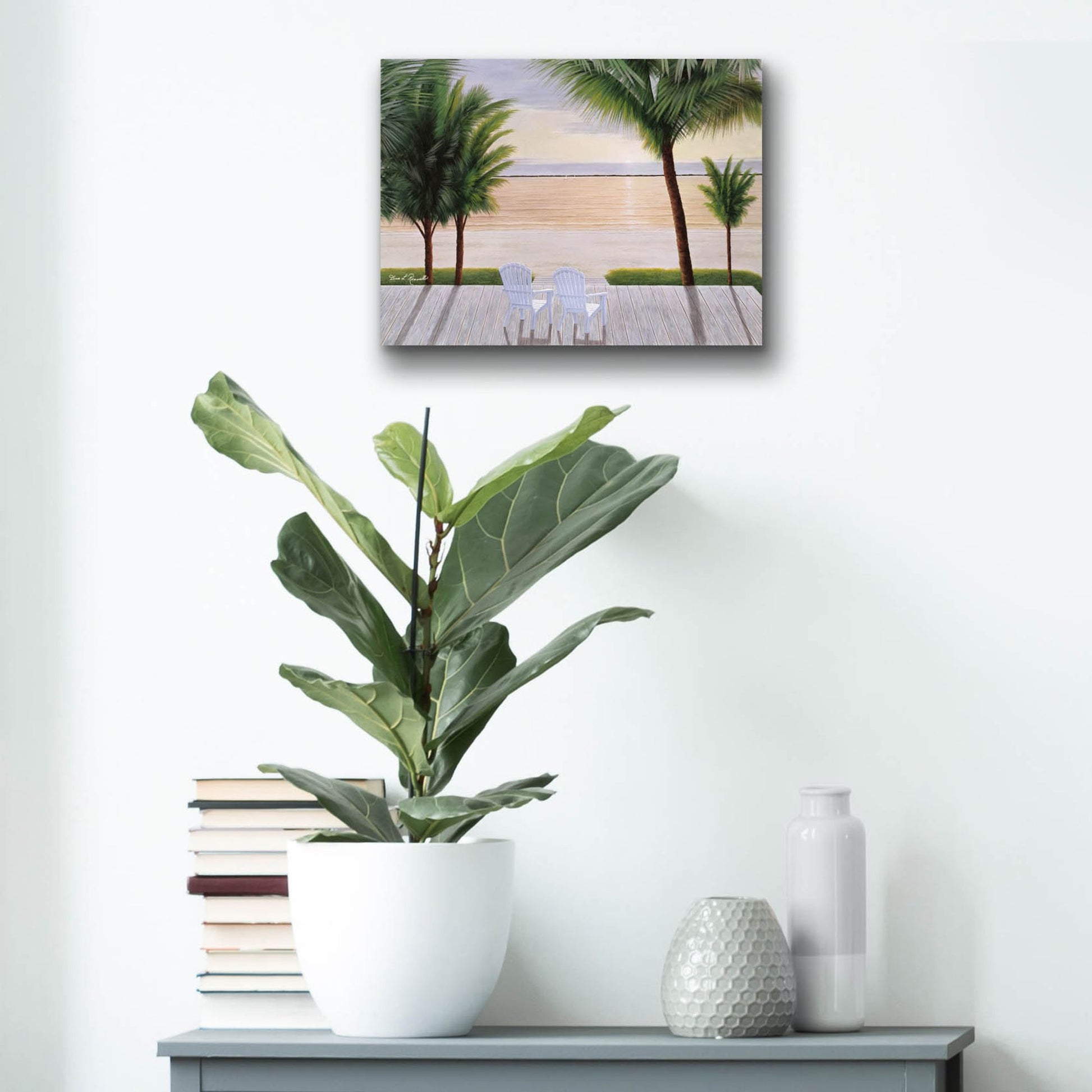 Epic Art ' Palm Daydreaming' by Diane Romanello, Acrylic Glass Wall Art,16x12