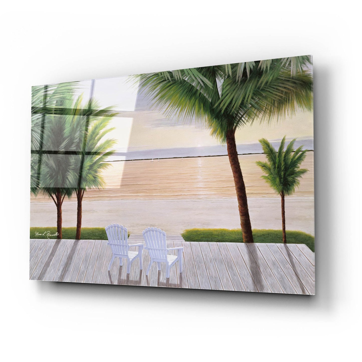 Epic Art ' Palm Daydreaming' by Diane Romanello, Acrylic Glass Wall Art,24x16