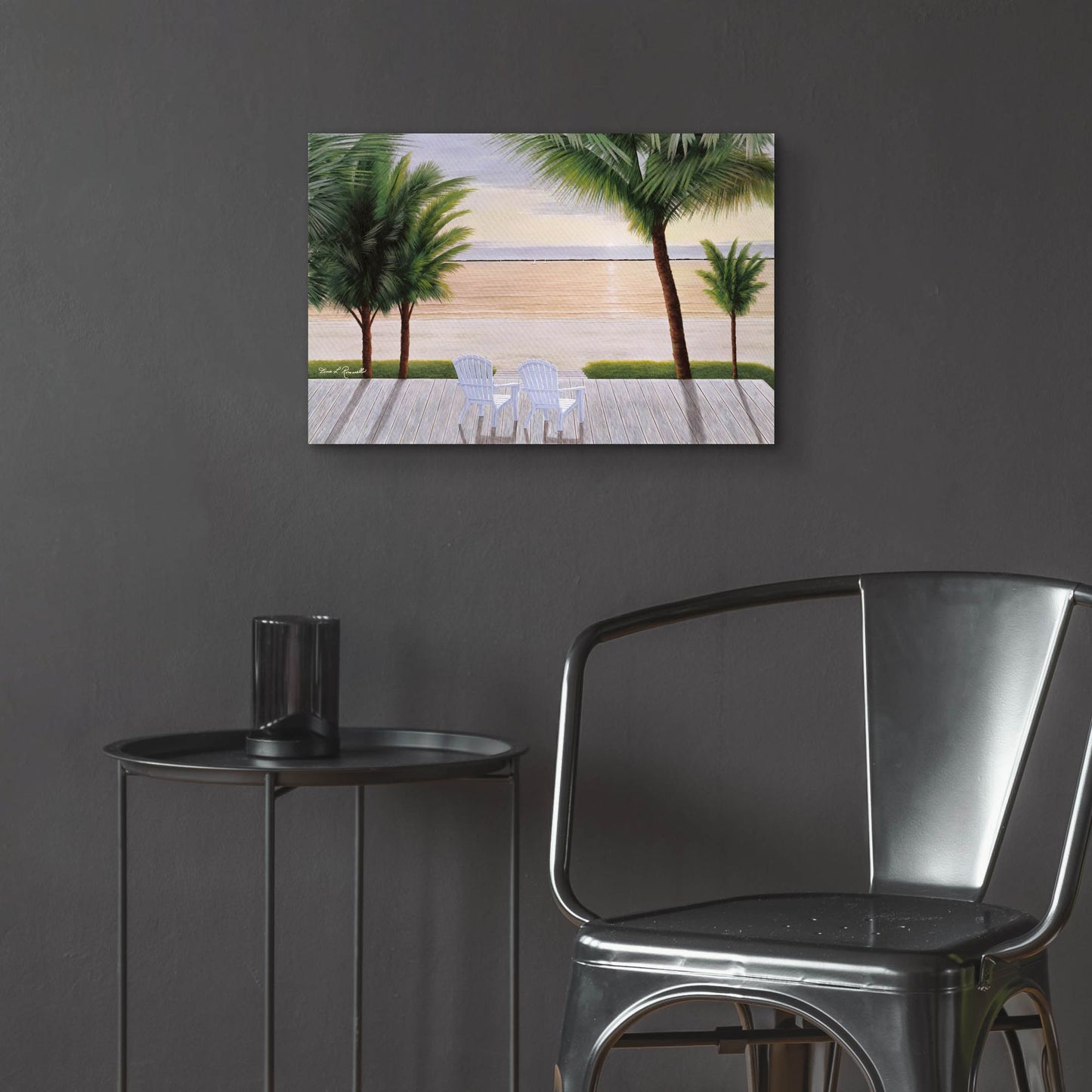 Epic Art ' Palm Daydreaming' by Diane Romanello, Acrylic Glass Wall Art,24x16