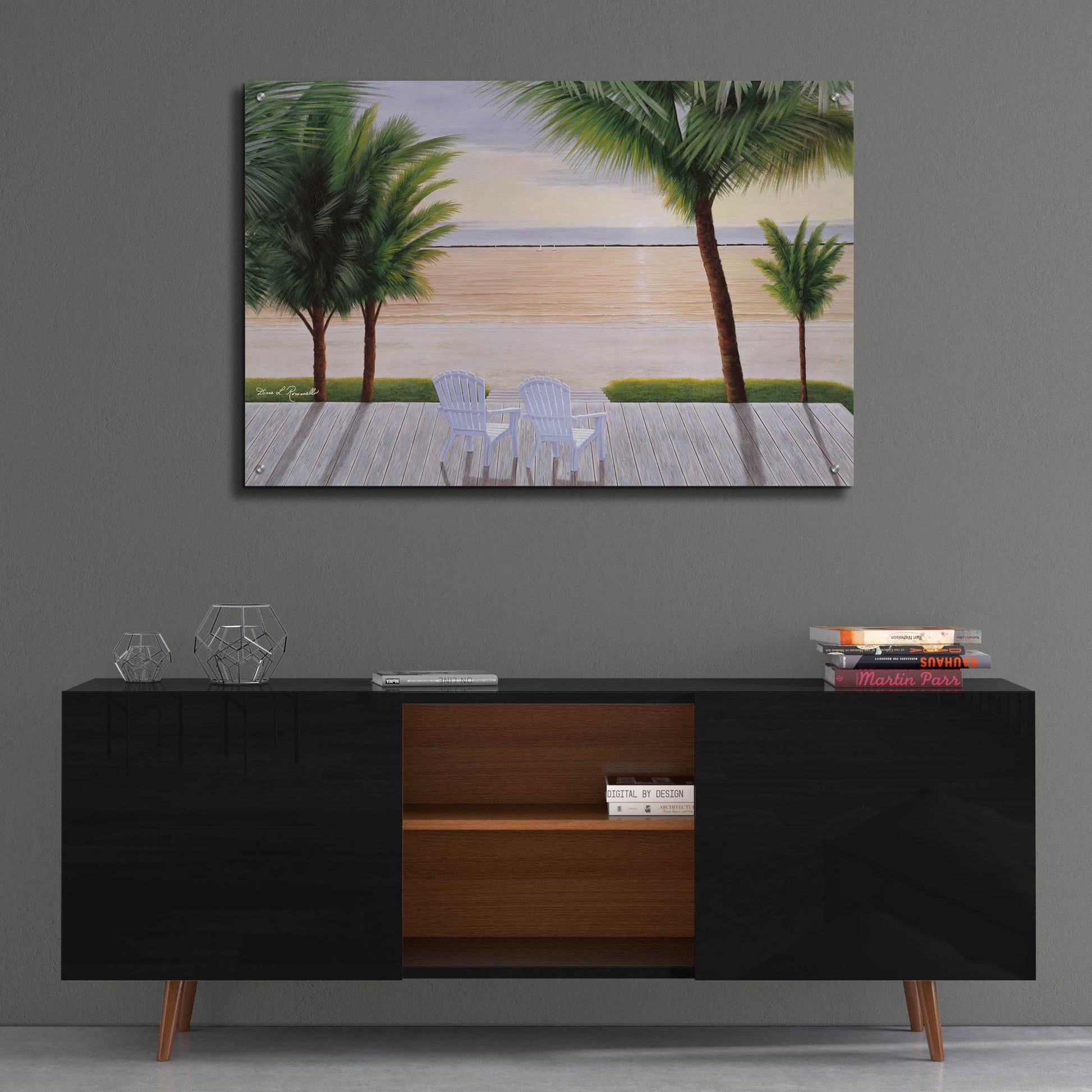 Epic Art ' Palm Daydreaming' by Diane Romanello, Acrylic Glass Wall Art,36x24