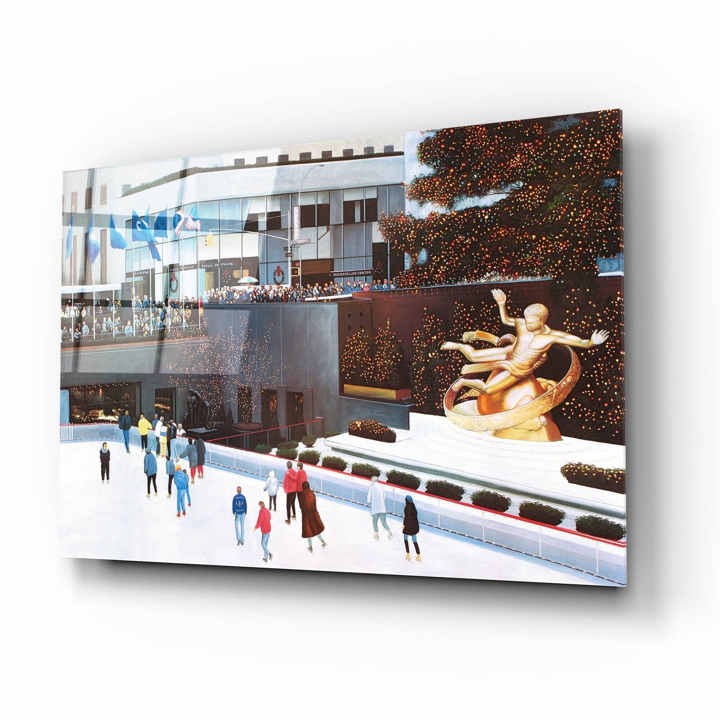 Epic Art ' Rockefeller Center' by Diane Romanello, Acrylic Glass Wall Art,16x12