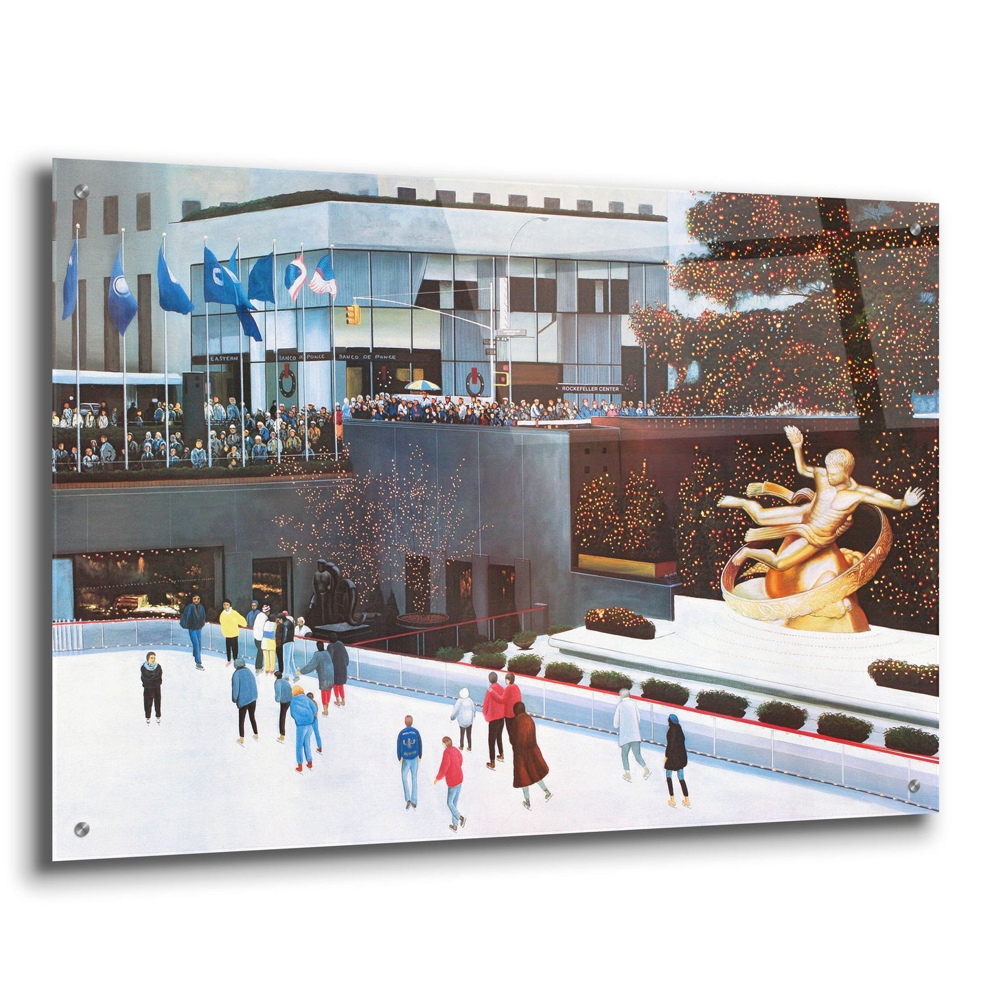 Epic Art ' Rockefeller Center' by Diane Romanello, Acrylic Glass Wall Art,36x24