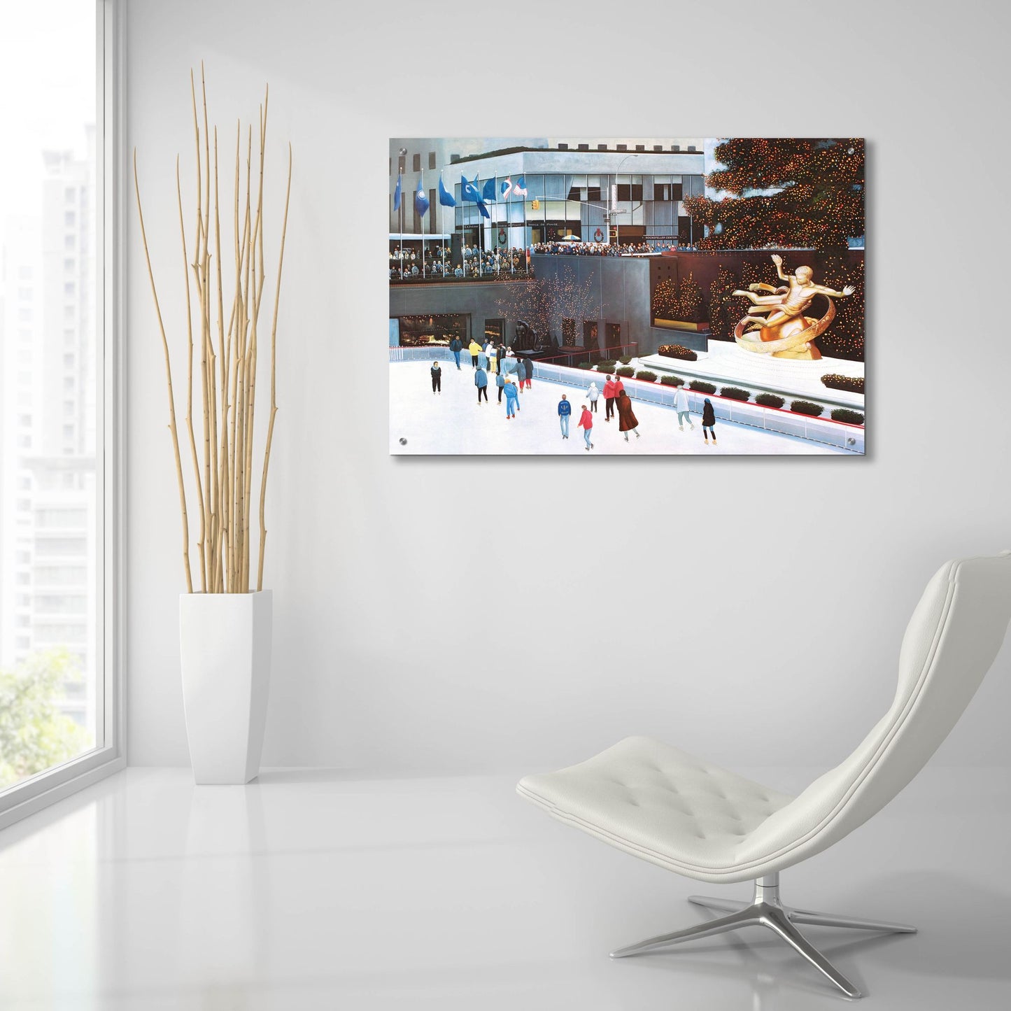 Epic Art ' Rockefeller Center' by Diane Romanello, Acrylic Glass Wall Art,36x24