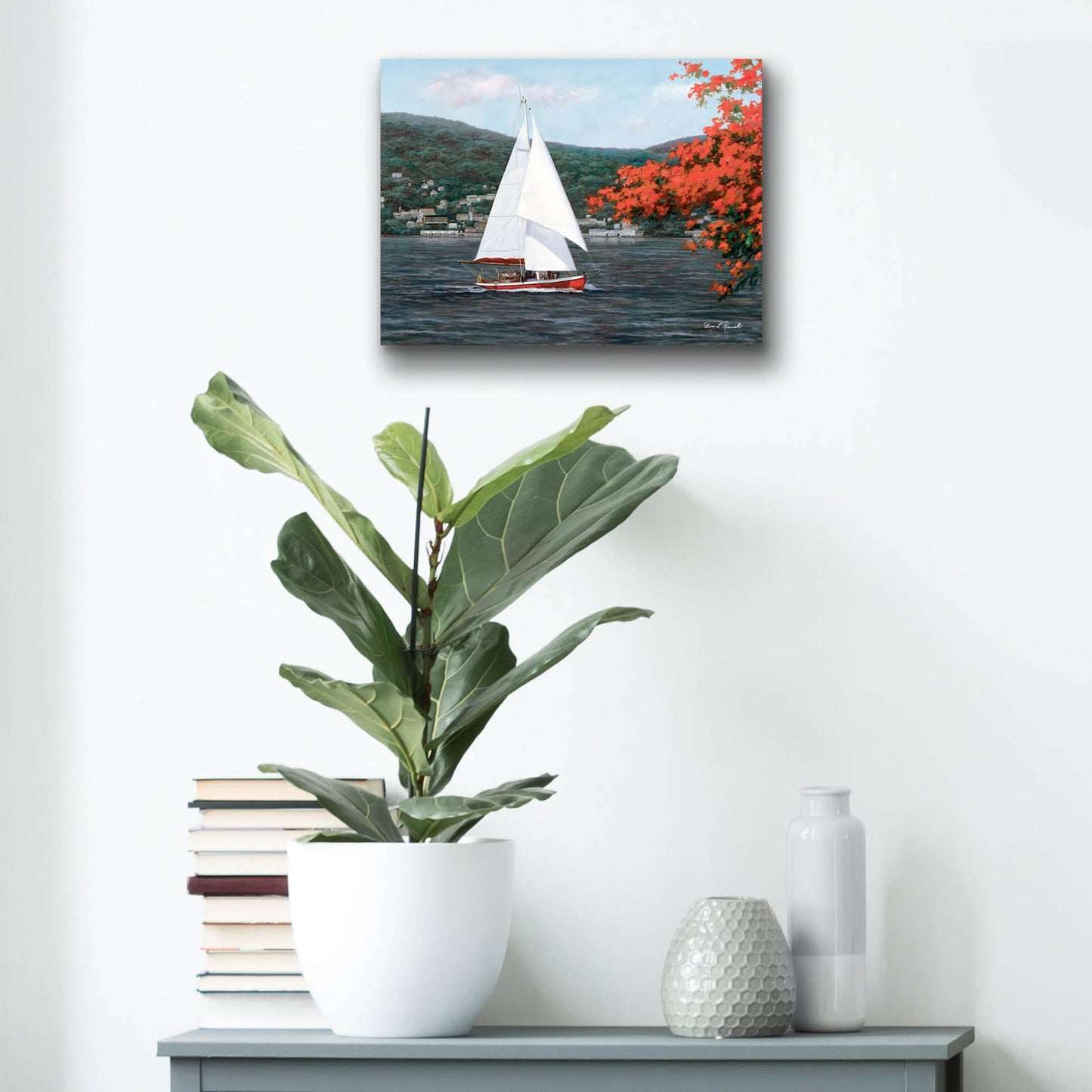 Epic Art ' Sail Away' by Diane Romanello, Acrylic Glass Wall Art,16x12