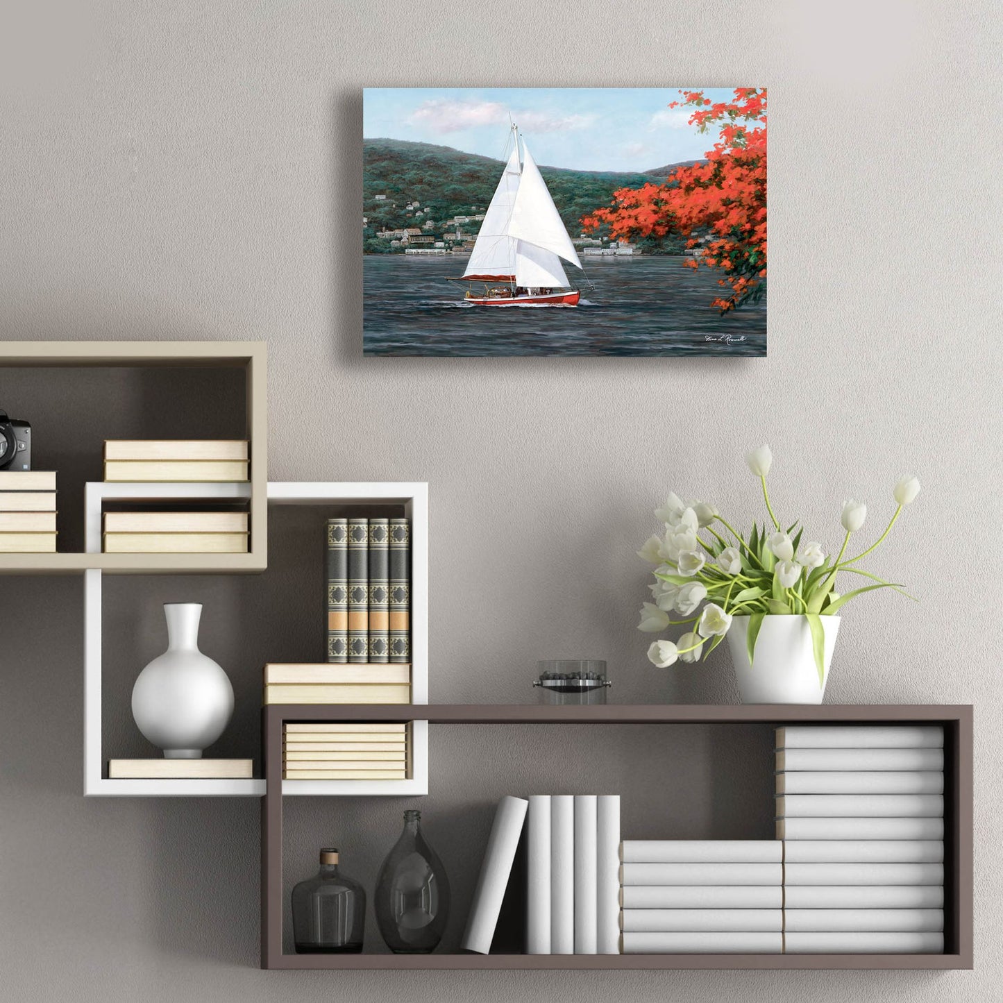 Epic Art ' Sail Away' by Diane Romanello, Acrylic Glass Wall Art,24x16