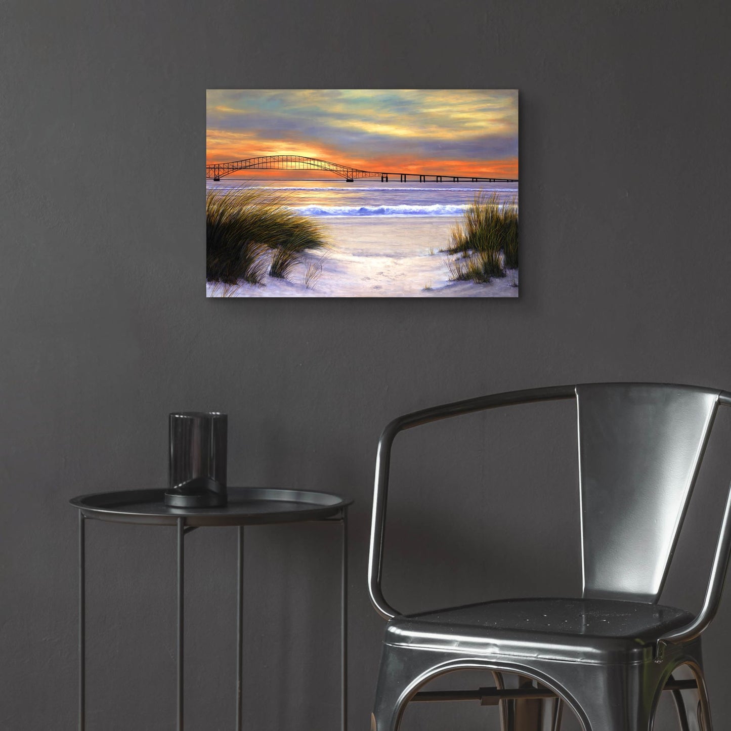 Epic Art ' Sunset over Robert Moses' by Diane Romanello, Acrylic Glass Wall Art,24x16