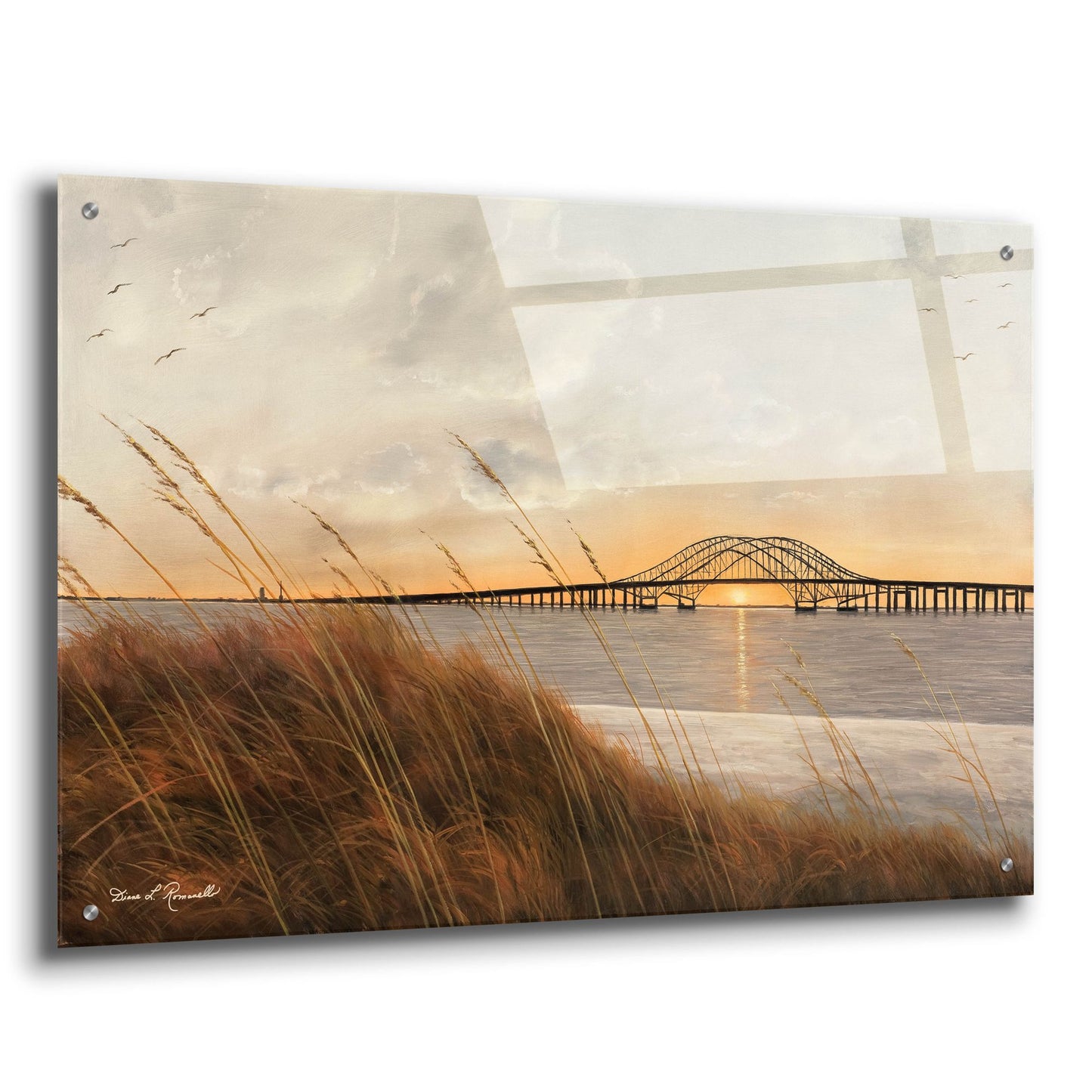 Epic Art ' View of Captree Bridge' by Diane Romanello, Acrylic Glass Wall Art,36x24