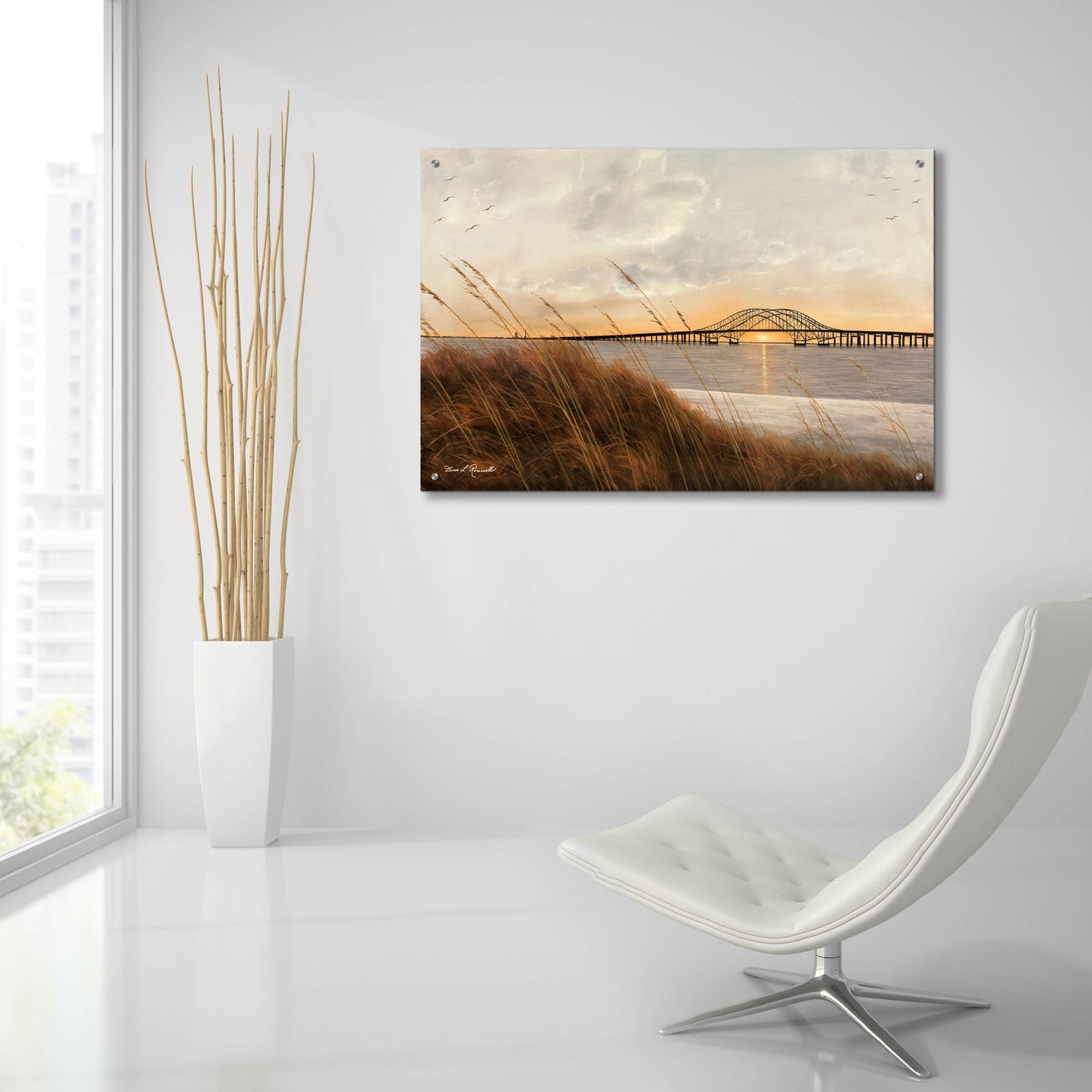 Epic Art ' View of Captree Bridge' by Diane Romanello, Acrylic Glass Wall Art,36x24