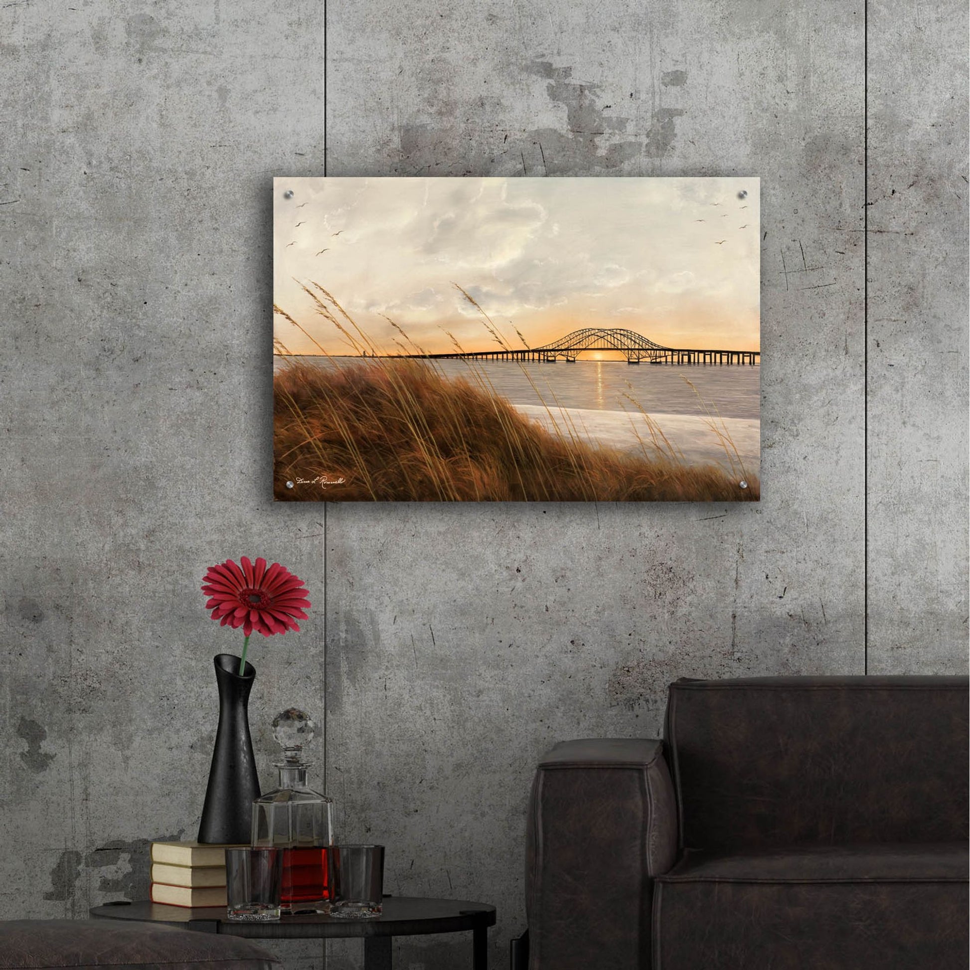 Epic Art ' View of Captree Bridge' by Diane Romanello, Acrylic Glass Wall Art,36x24