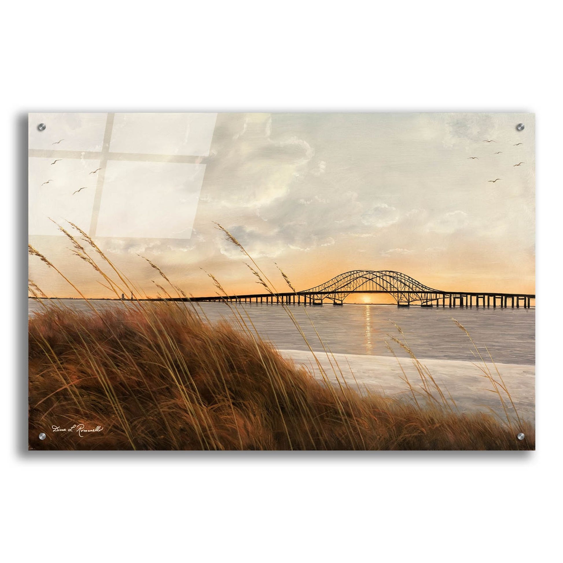 Epic Art ' View of Captree Bridge' by Diane Romanello, Acrylic Glass Wall Art,36x24