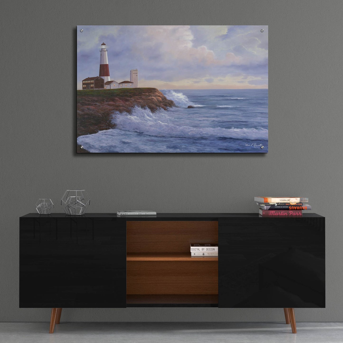 Epic Art ' Montauk Lighthouse' by Diane Romanello, Acrylic Glass Wall Art,36x24