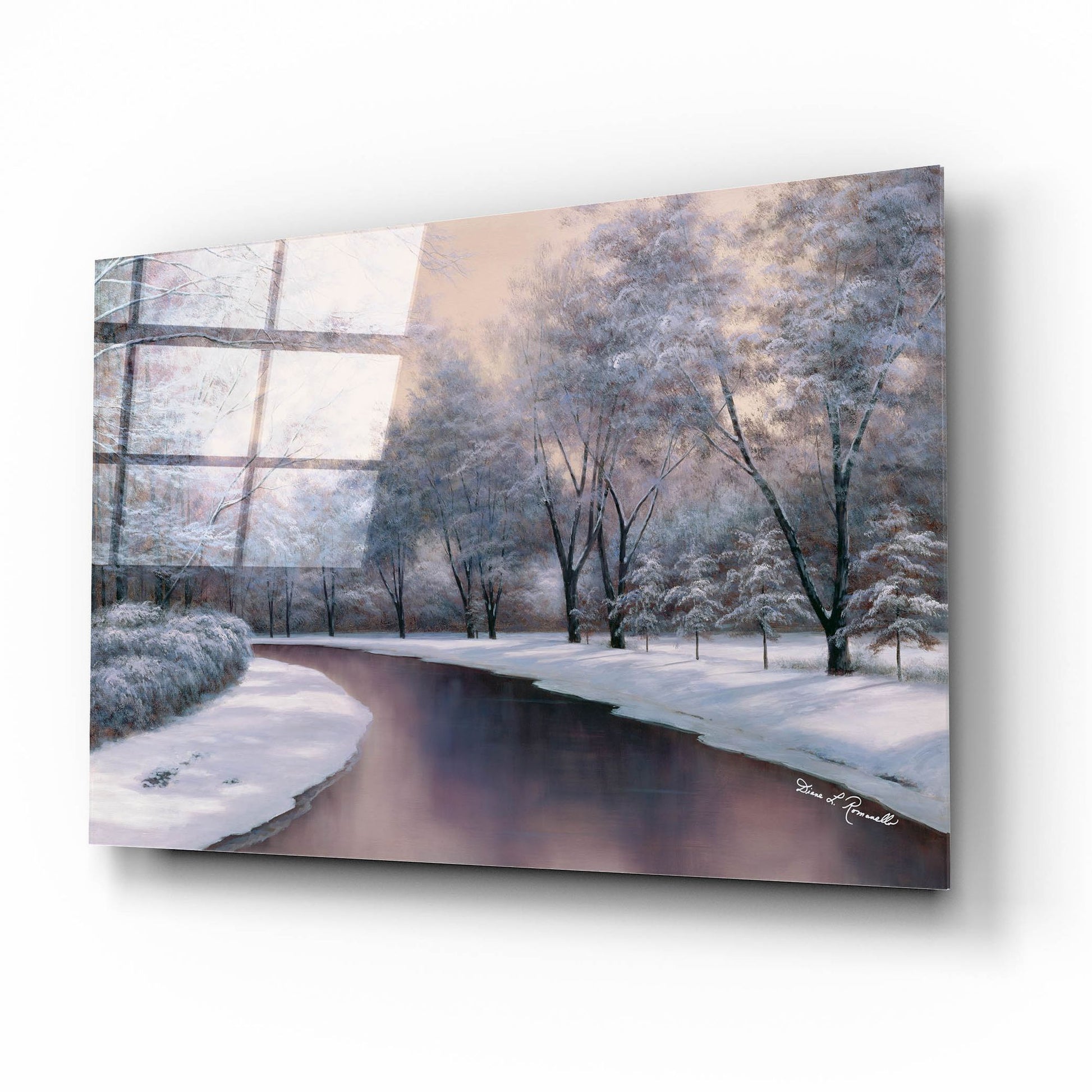 Epic Art ' Winter Sunlight' by Diane Romanello, Acrylic Glass Wall Art,16x12