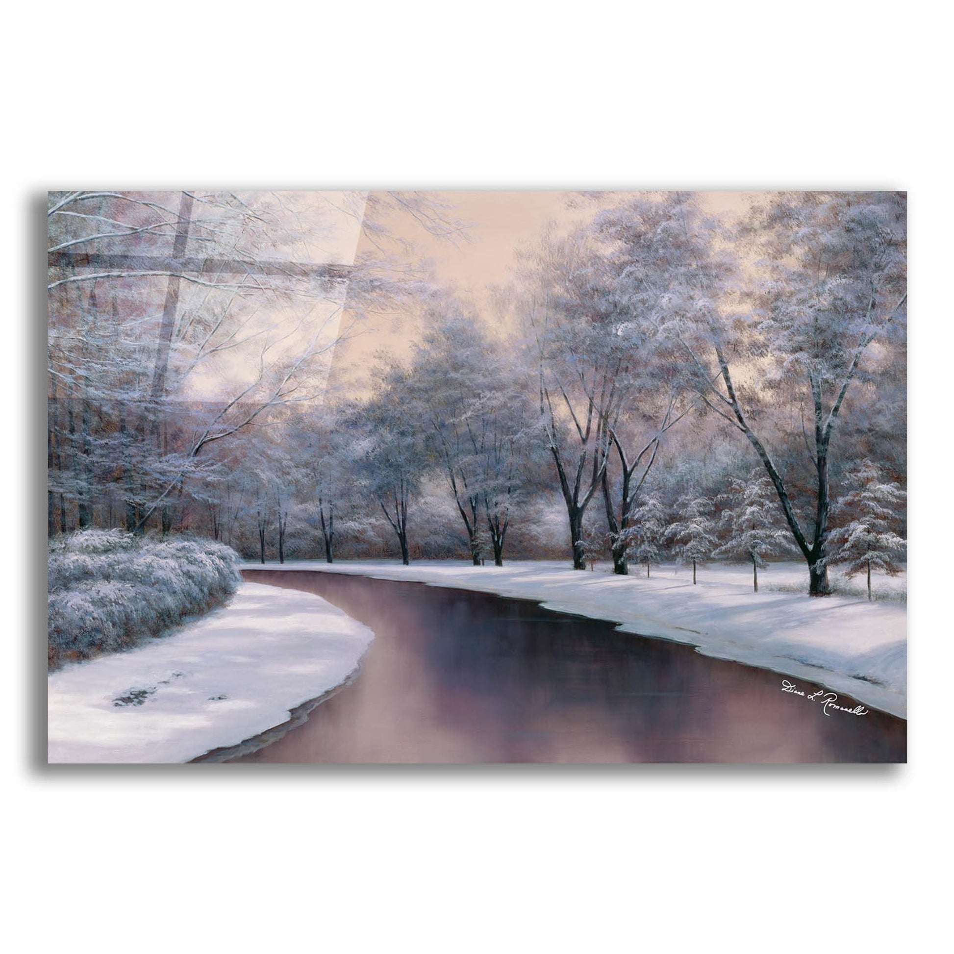 Epic Art ' Winter Sunlight' by Diane Romanello, Acrylic Glass Wall Art,16x12