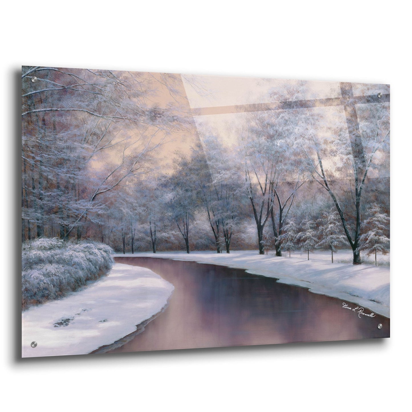 Epic Art ' Winter Sunlight' by Diane Romanello, Acrylic Glass Wall Art,36x24