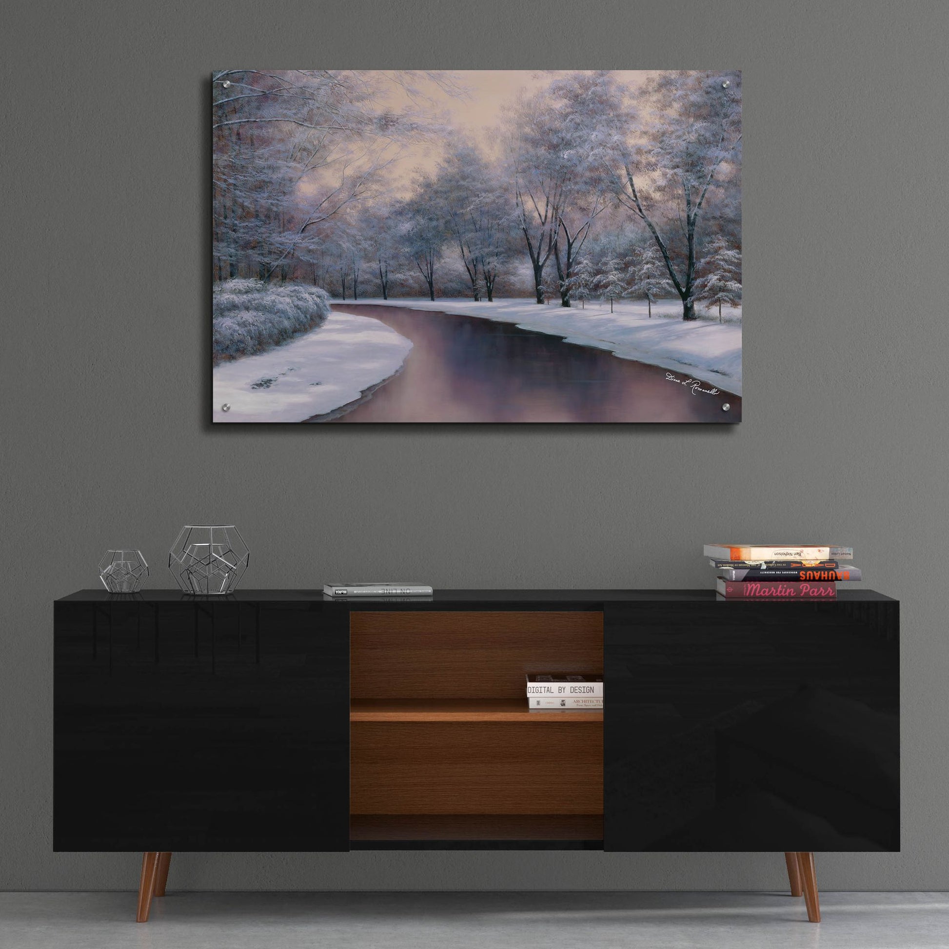 Epic Art ' Winter Sunlight' by Diane Romanello, Acrylic Glass Wall Art,36x24