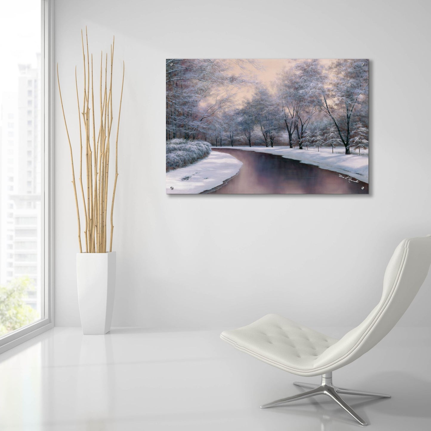 Epic Art ' Winter Sunlight' by Diane Romanello, Acrylic Glass Wall Art,36x24