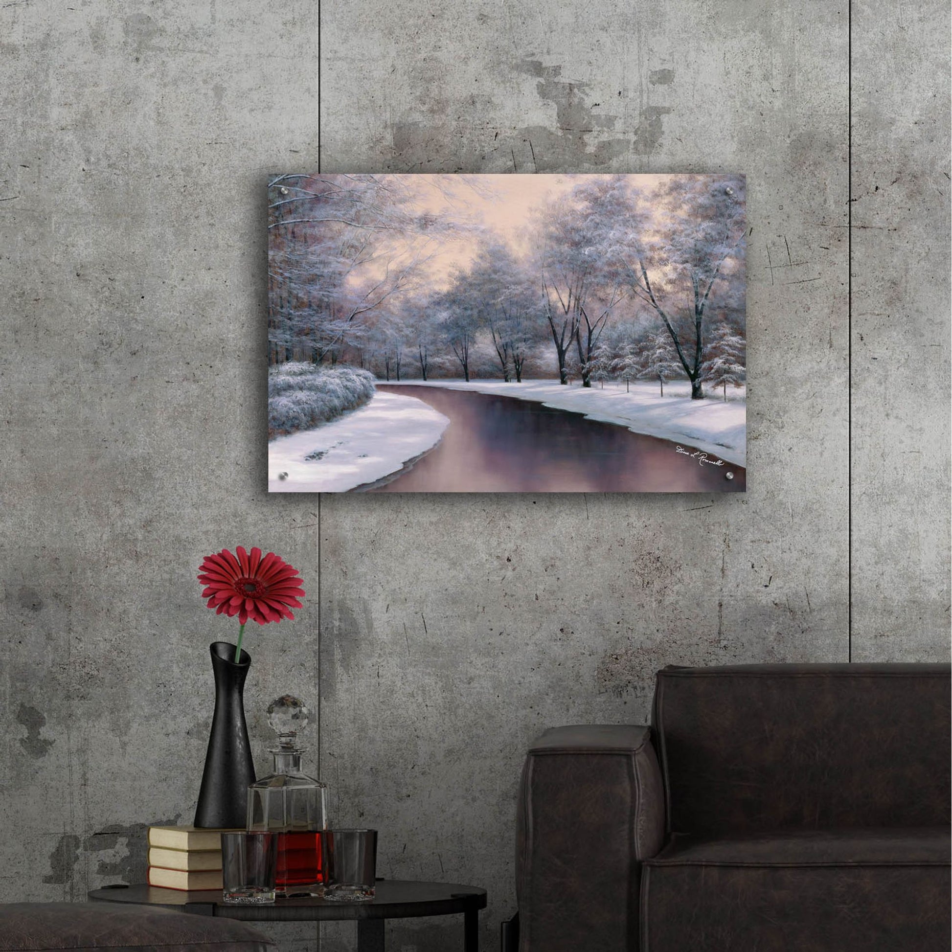 Epic Art ' Winter Sunlight' by Diane Romanello, Acrylic Glass Wall Art,36x24