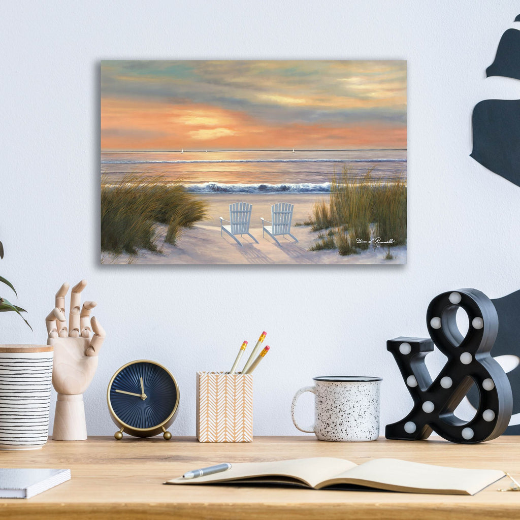 Epic Art ' Paradise Sunset' by Diane Romanello, Acrylic Glass Wall Art,16x12