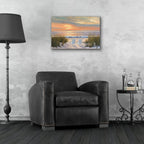 Epic Art ' Paradise Sunset' by Diane Romanello, Acrylic Glass Wall Art,24x16