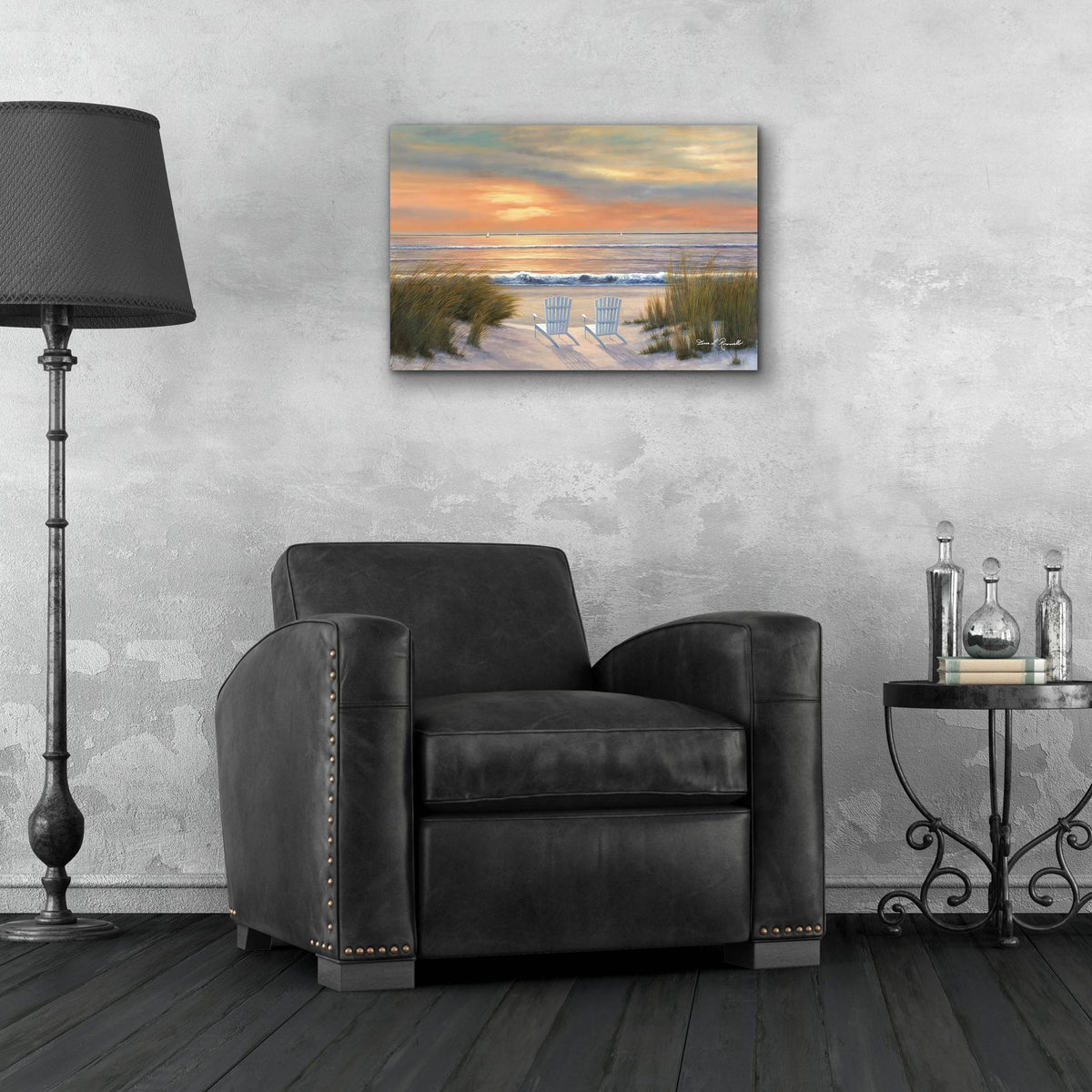 Epic Art ' Paradise Sunset' by Diane Romanello, Acrylic Glass Wall Art,24x16