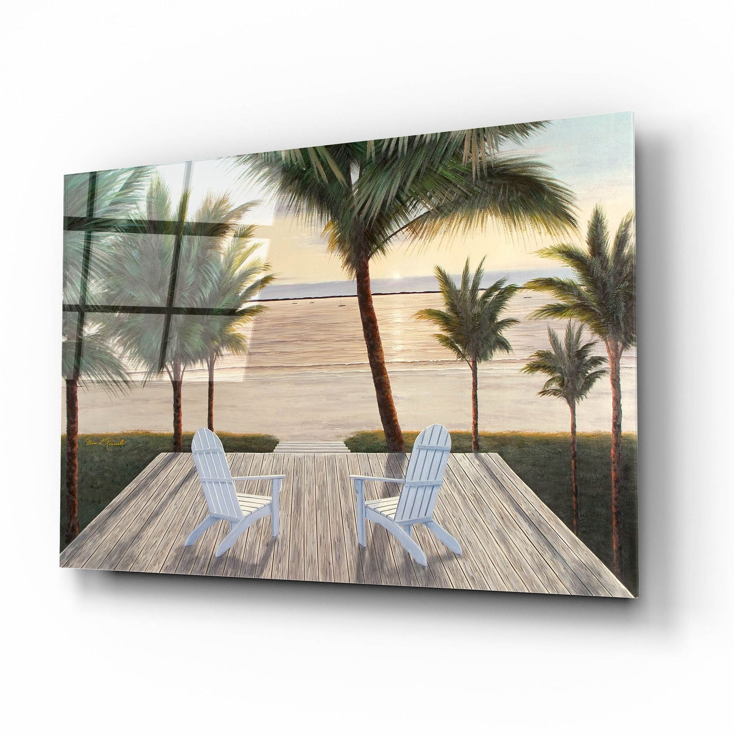 Epic Art ' Palm Beach Retreat' by Diane Romanello, Acrylic Glass Wall Art,16x12