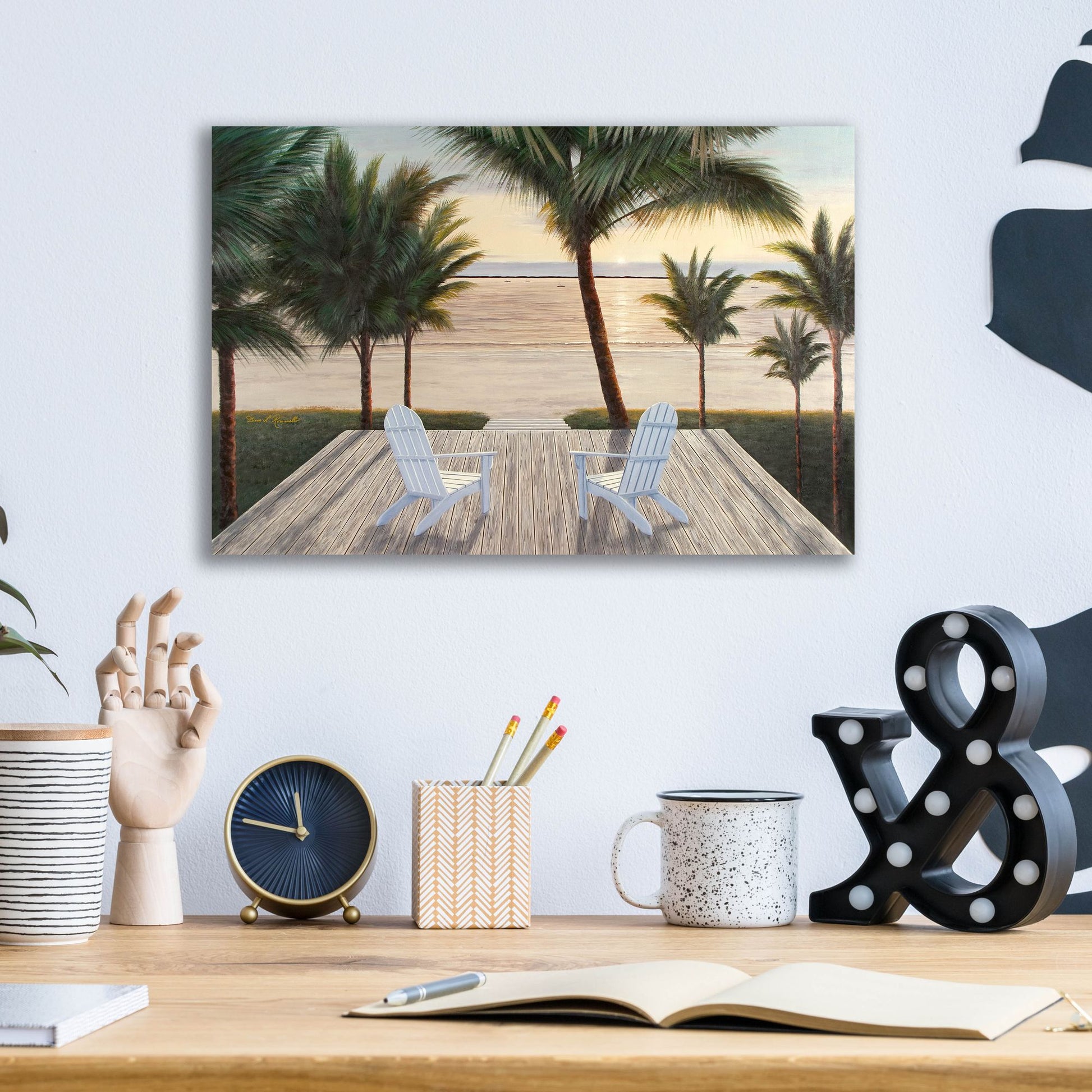 Epic Art ' Palm Beach Retreat' by Diane Romanello, Acrylic Glass Wall Art,16x12