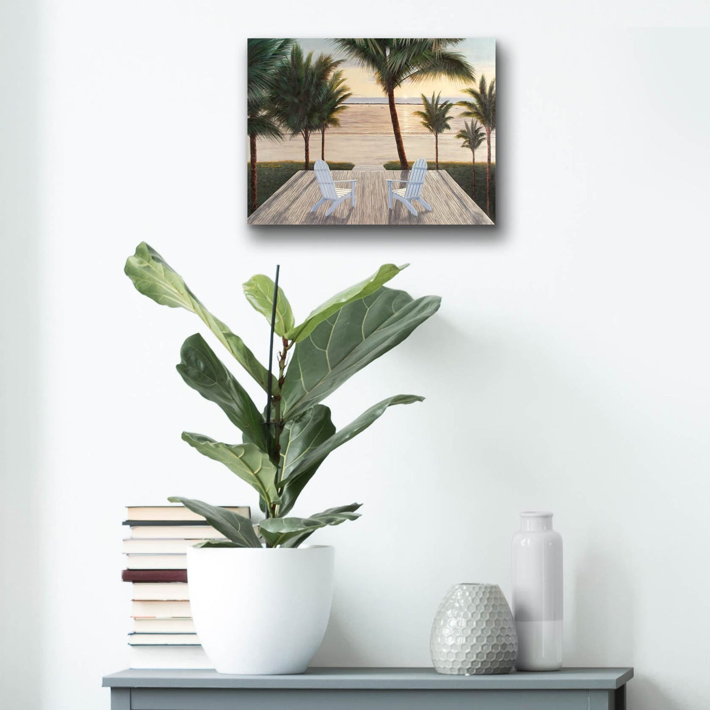 Epic Art ' Palm Beach Retreat' by Diane Romanello, Acrylic Glass Wall Art,16x12