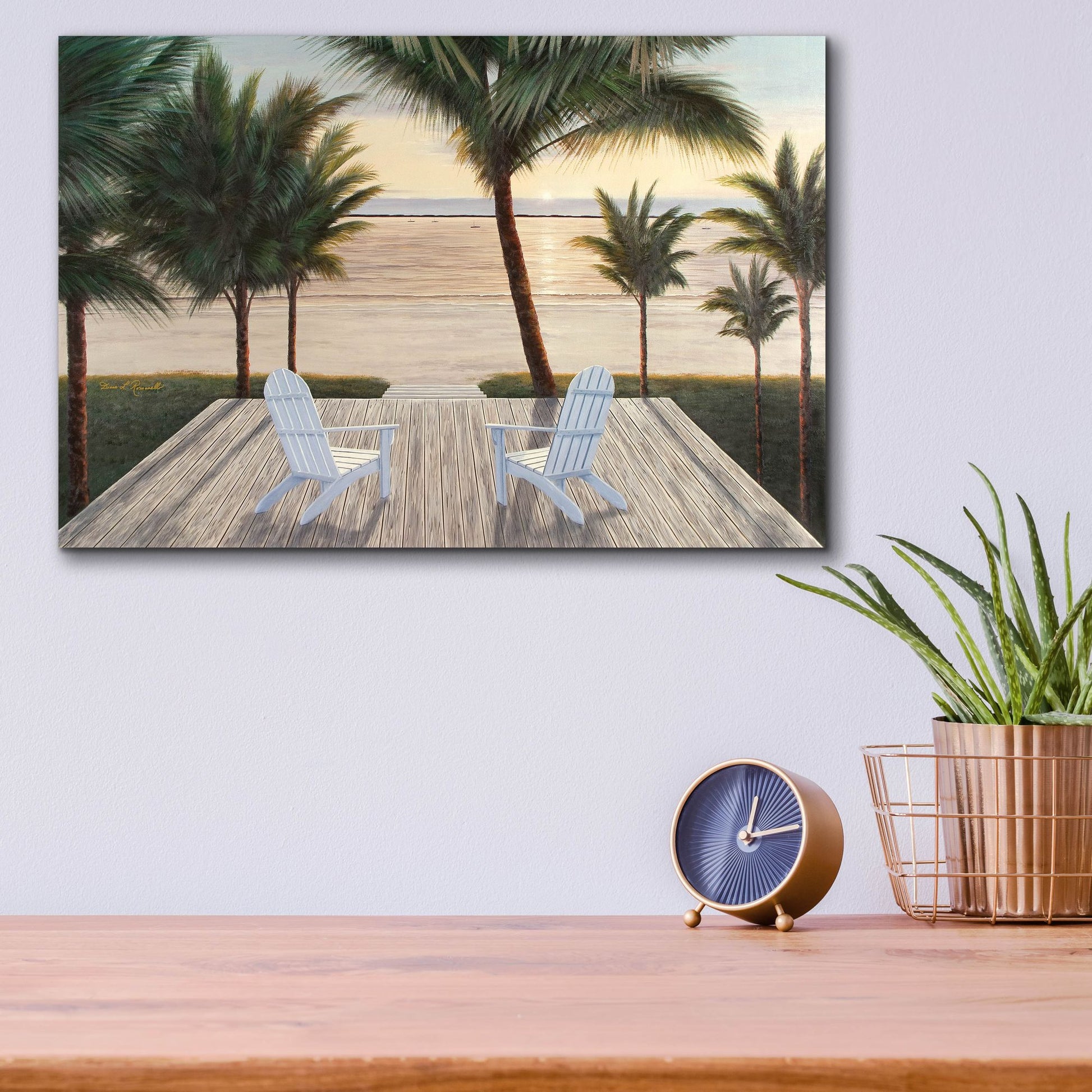 Epic Art ' Palm Beach Retreat' by Diane Romanello, Acrylic Glass Wall Art,16x12