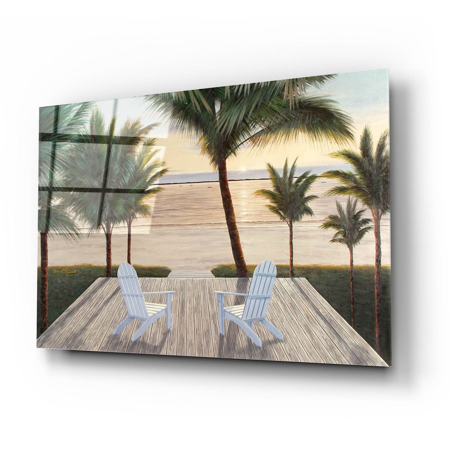 Epic Art ' Palm Beach Retreat' by Diane Romanello, Acrylic Glass Wall Art,24x16