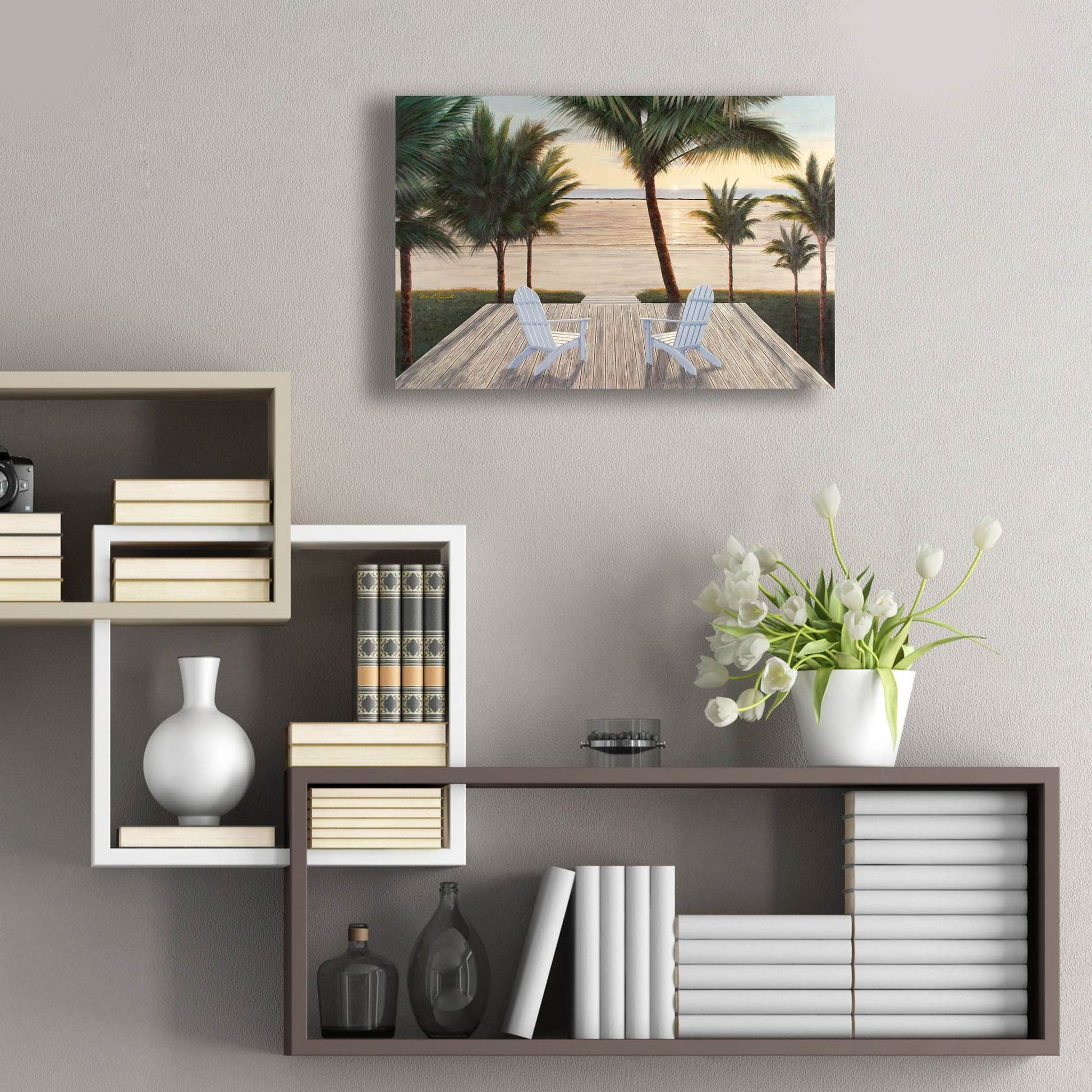 Epic Art ' Palm Beach Retreat' by Diane Romanello, Acrylic Glass Wall Art,24x16