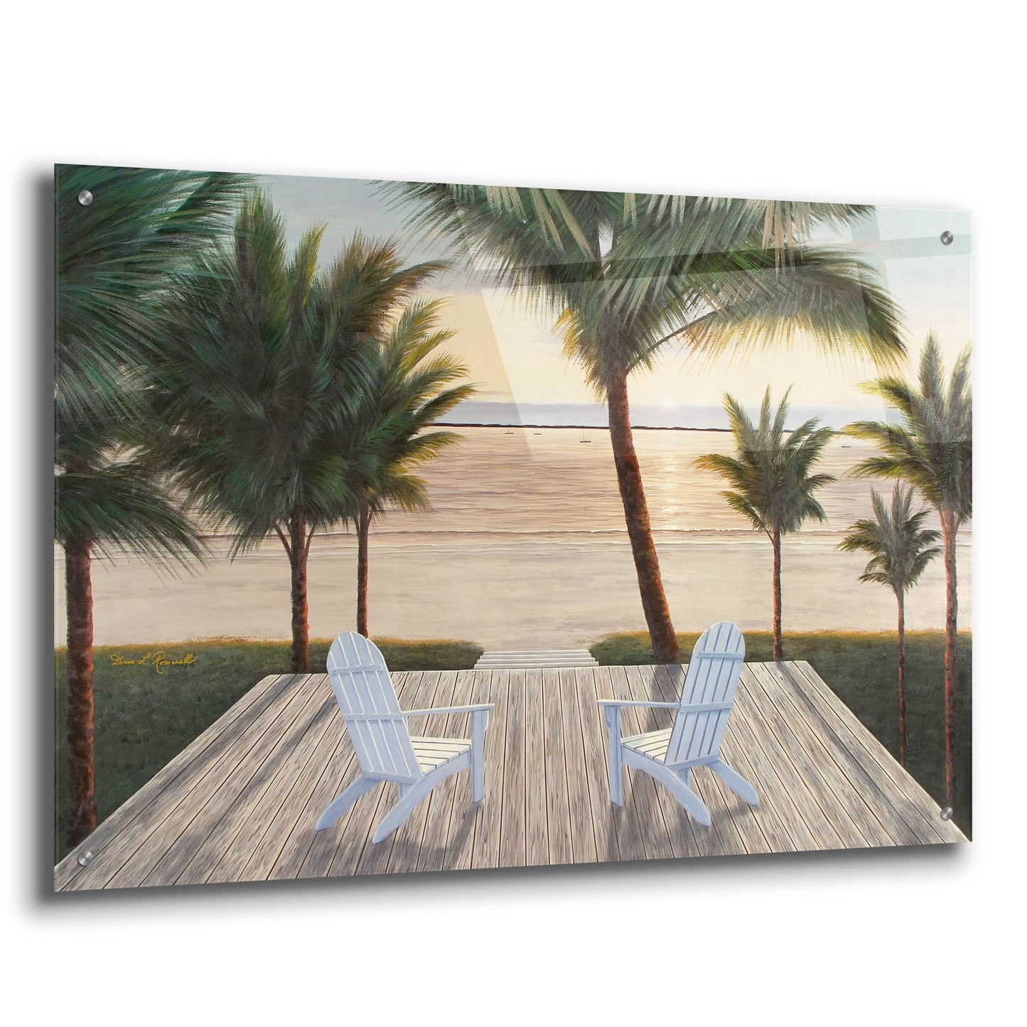 Epic Art ' Palm Beach Retreat' by Diane Romanello, Acrylic Glass Wall Art,36x24