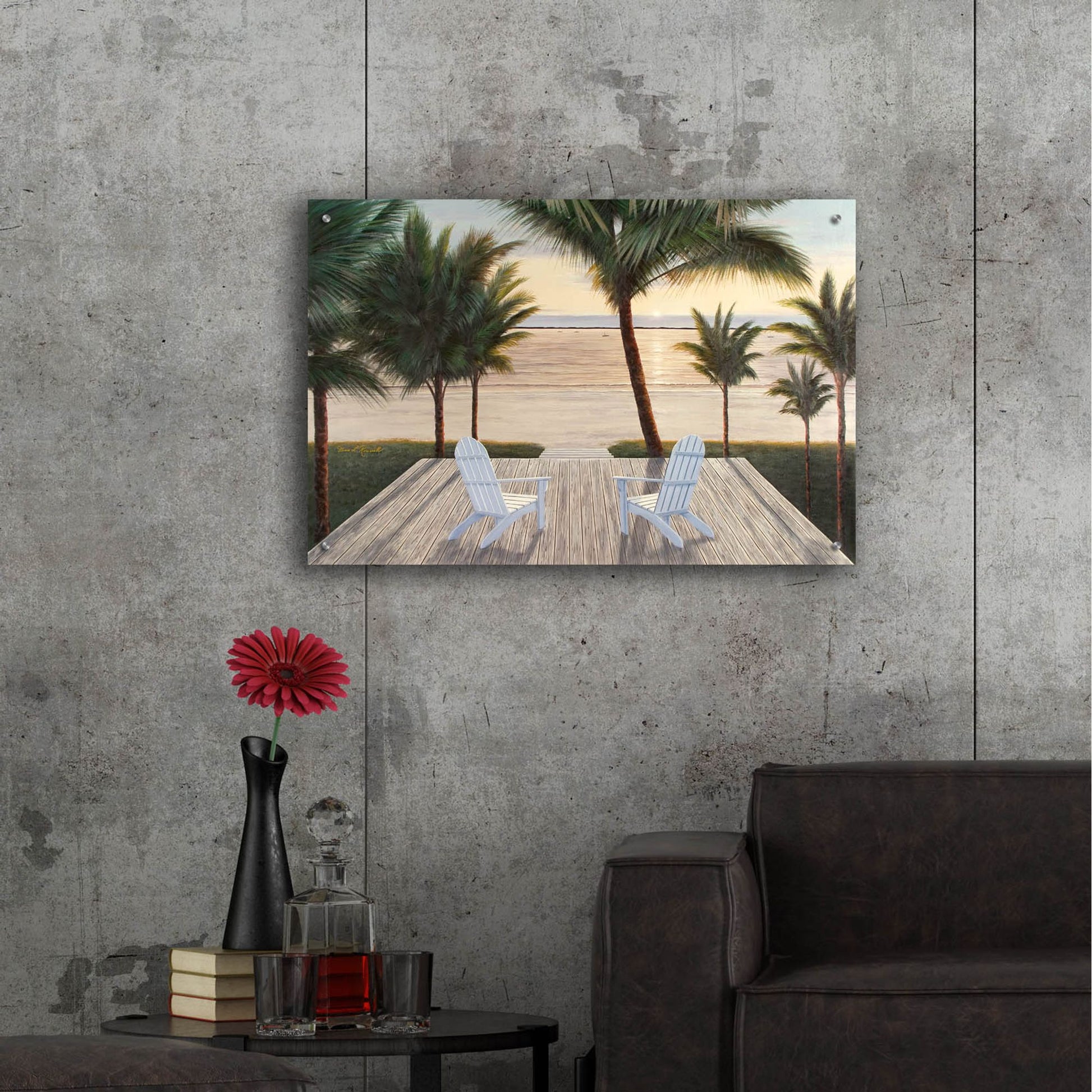 Epic Art ' Palm Beach Retreat' by Diane Romanello, Acrylic Glass Wall Art,36x24