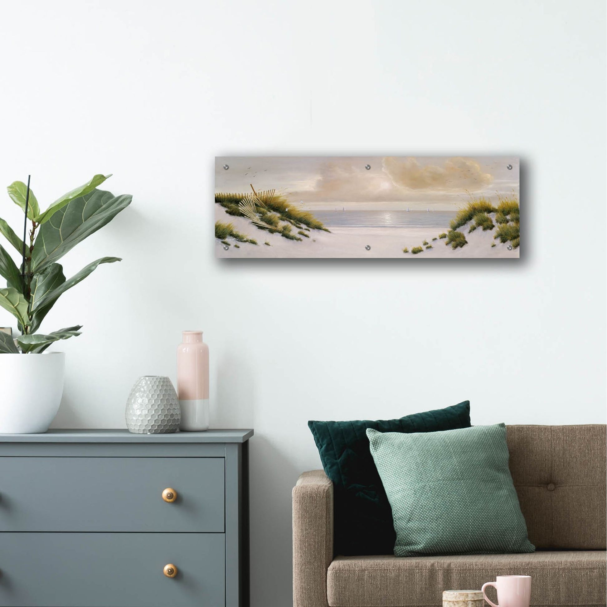 Epic Art ' Summer Moments I' by Diane Romanello, Acrylic Glass Wall Art,36x12