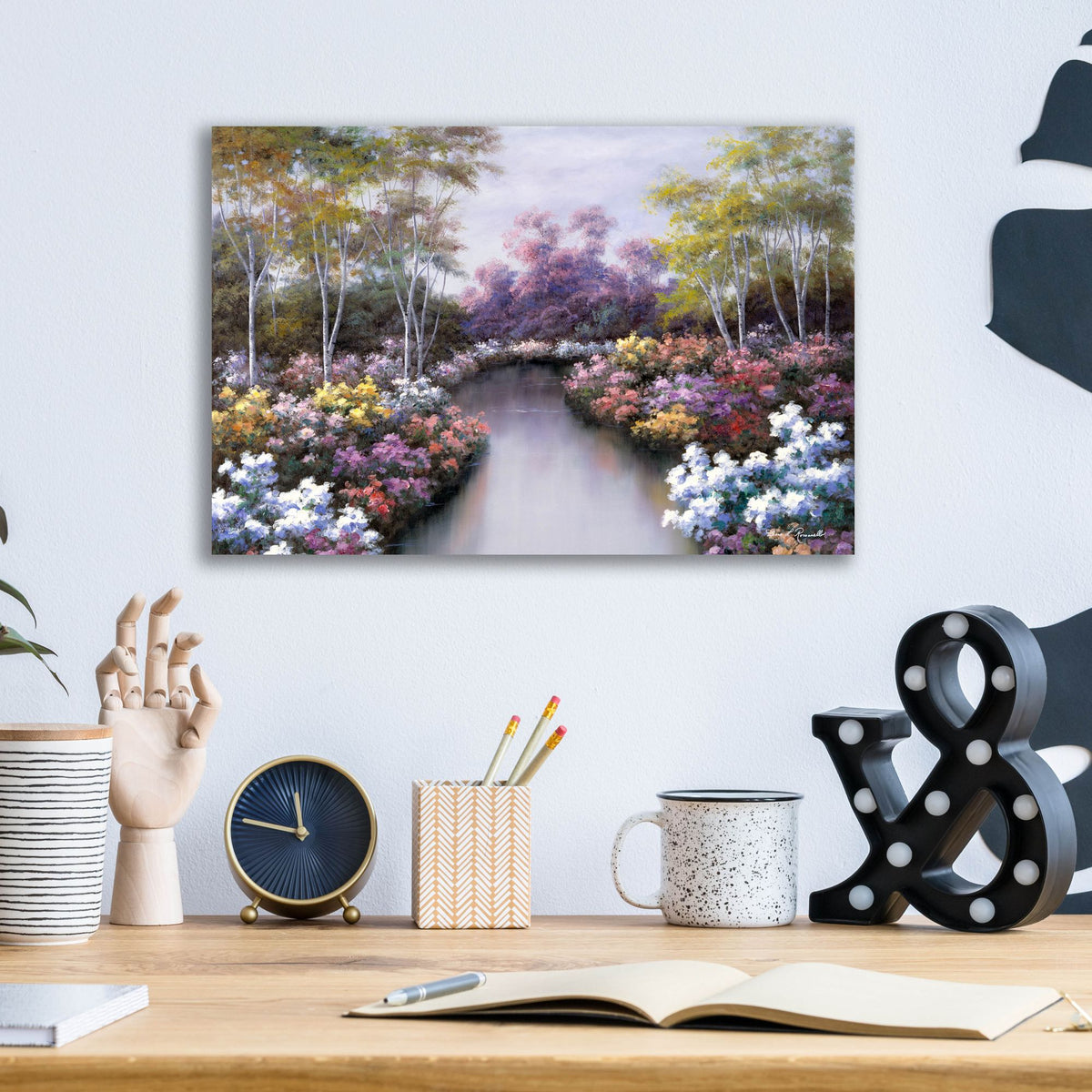 Epic Art ' Floral Fantasy' by Diane Romanello, Acrylic Glass Wall Art,16x12