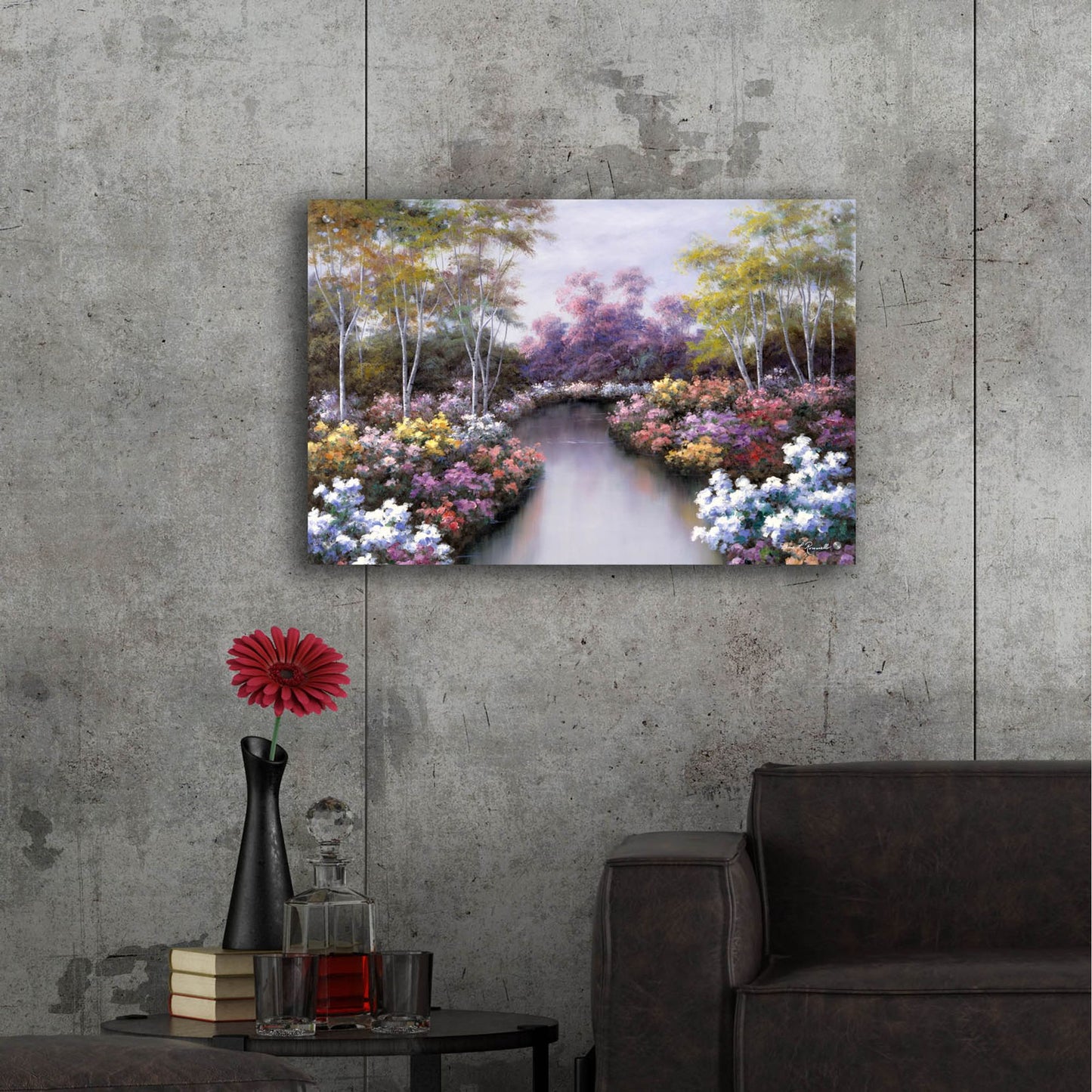 Epic Art ' Floral Fantasy' by Diane Romanello, Acrylic Glass Wall Art,36x24