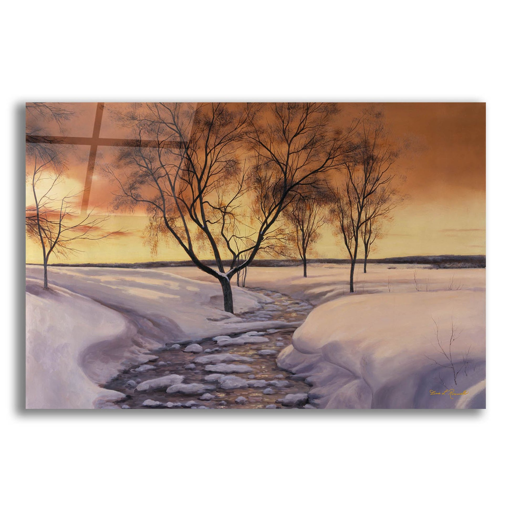 Epic Art ' Amber Ice' by Diane Romanello, Acrylic Glass Wall Art,16x12