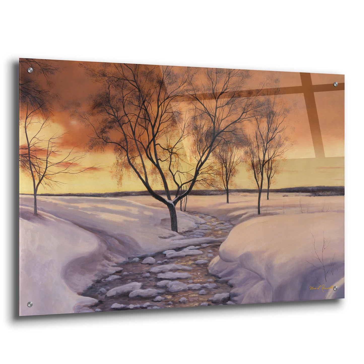 Epic Art ' Amber Ice' by Diane Romanello, Acrylic Glass Wall Art,36x24