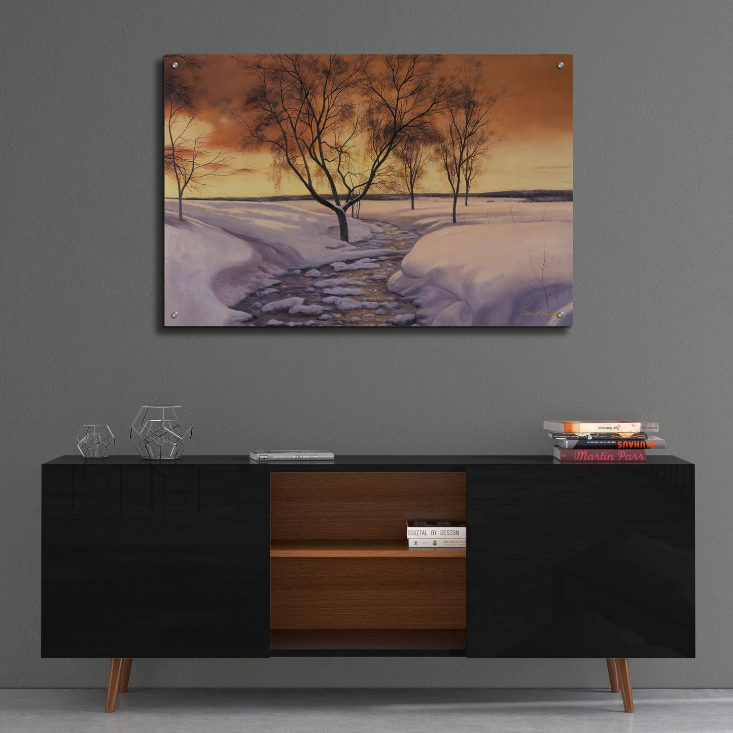 Epic Art ' Amber Ice' by Diane Romanello, Acrylic Glass Wall Art,36x24