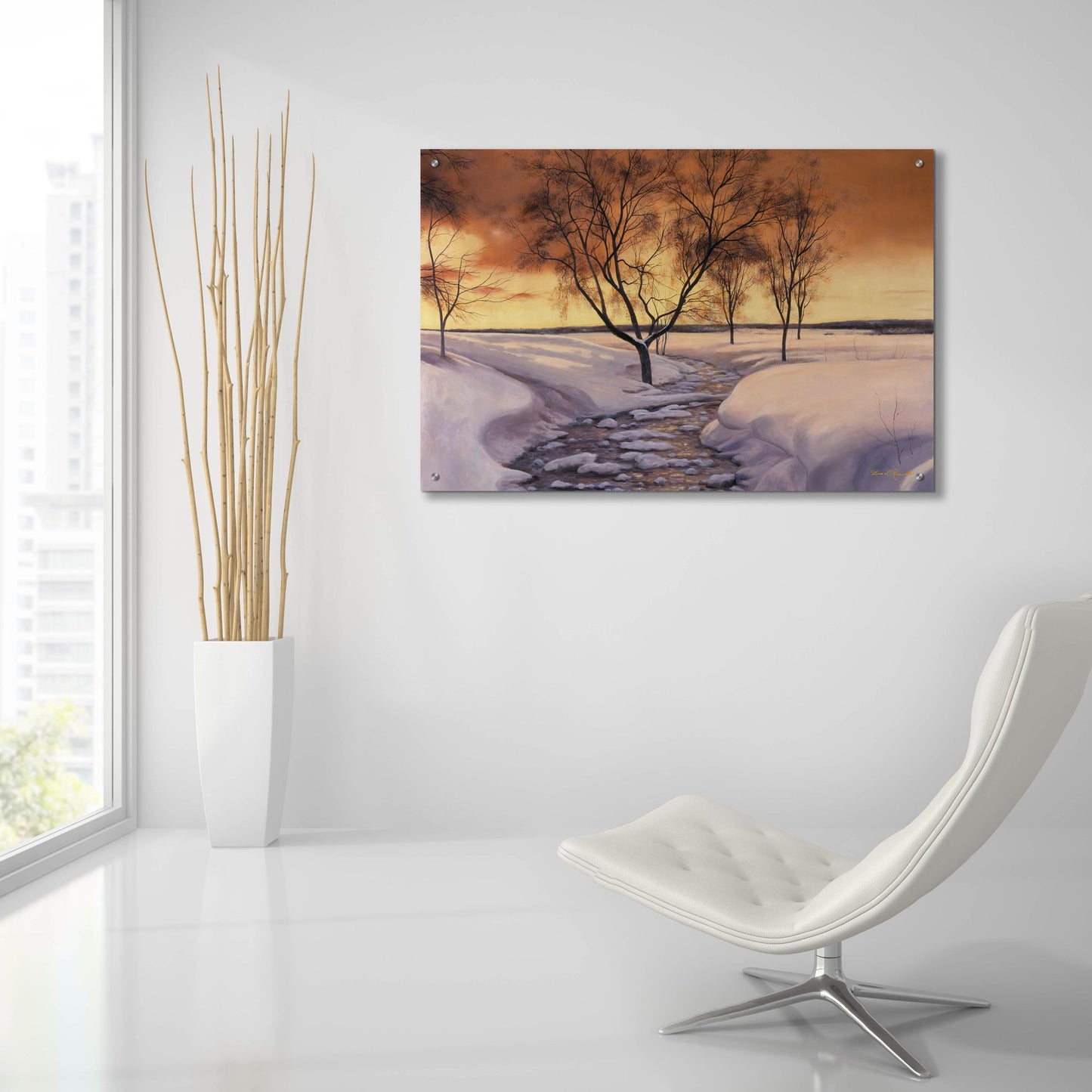 Epic Art ' Amber Ice' by Diane Romanello, Acrylic Glass Wall Art,36x24