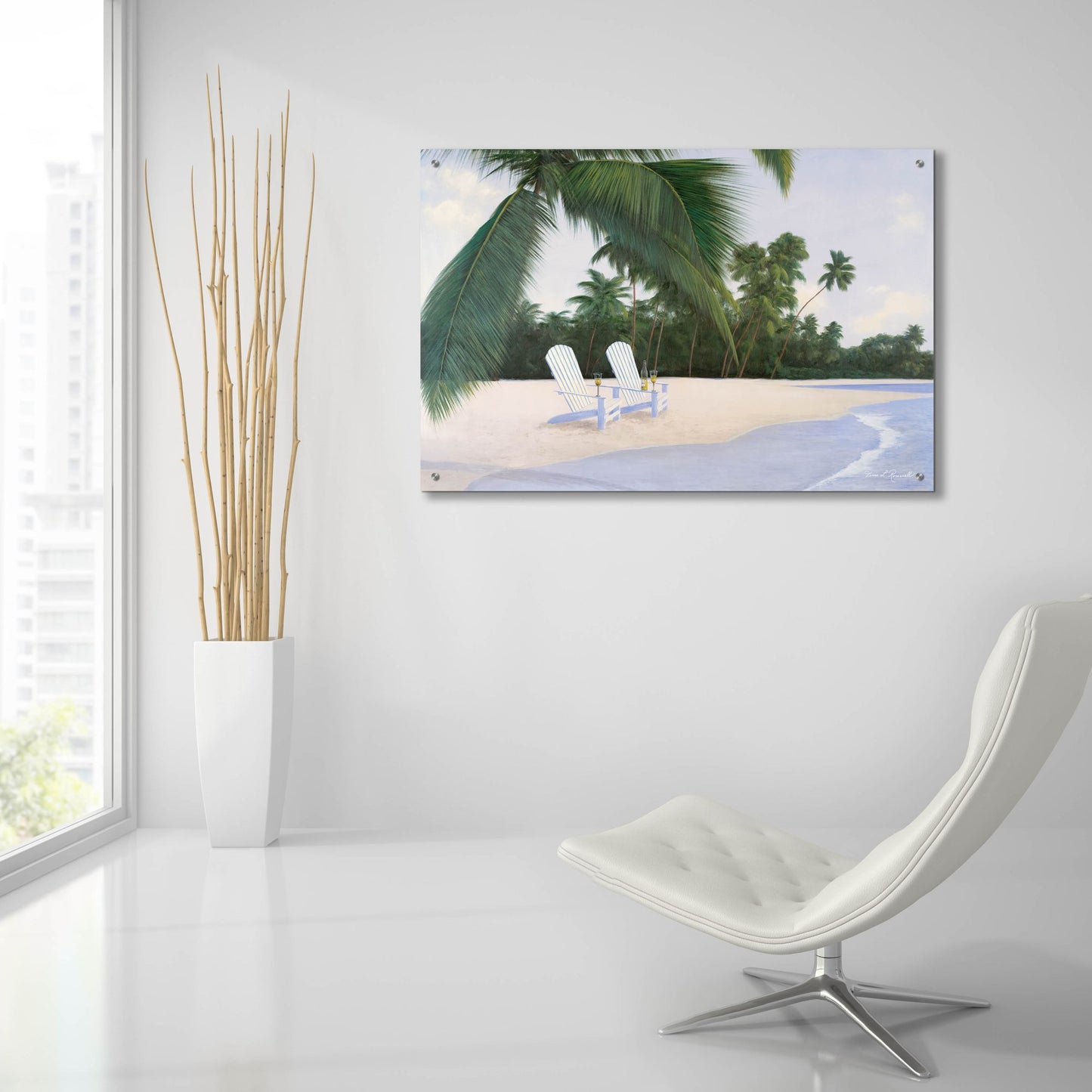 Epic Art ' Island Hideaway' by Diane Romanello, Acrylic Glass Wall Art,36x24