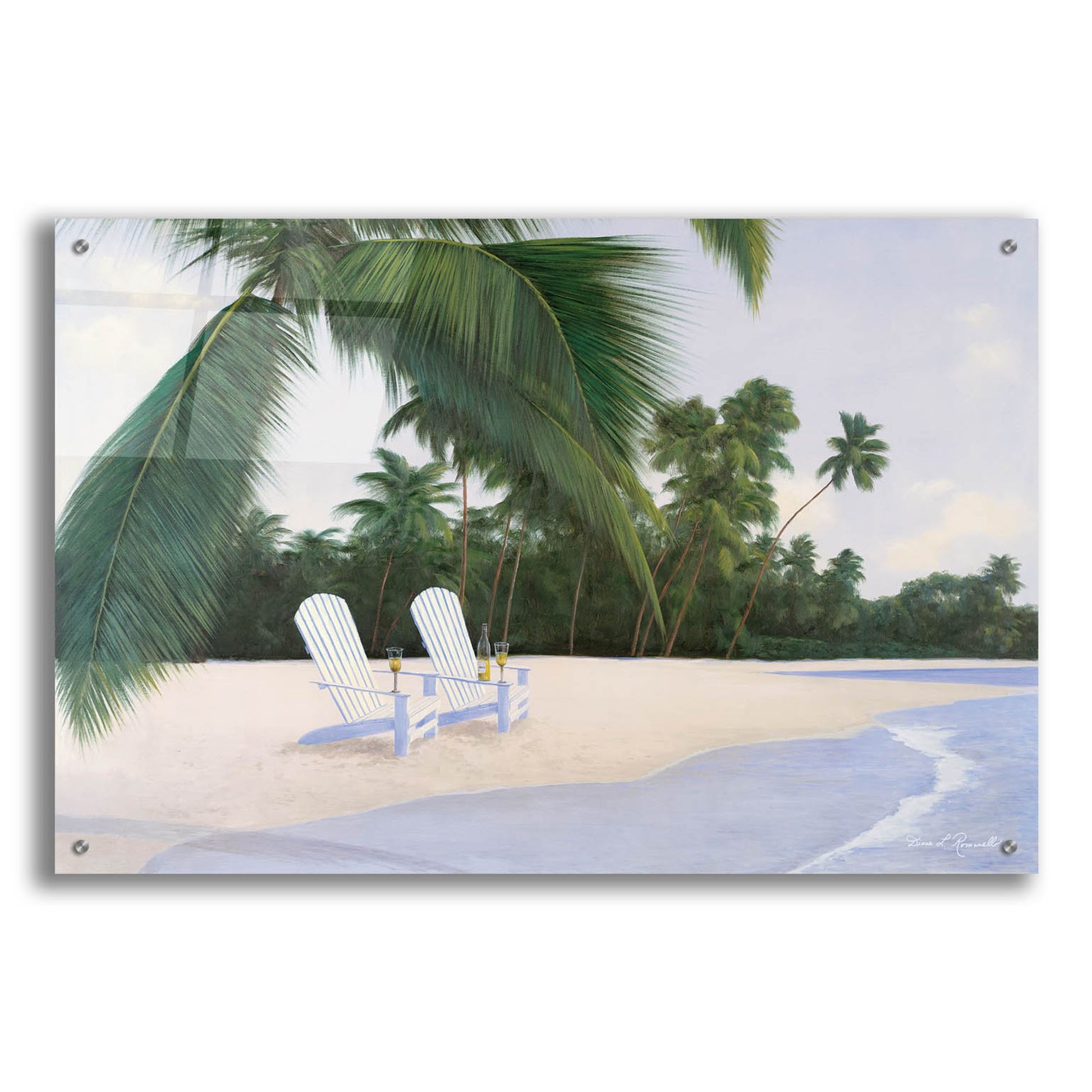 Epic Art ' Island Hideaway' by Diane Romanello, Acrylic Glass Wall Art,36x24