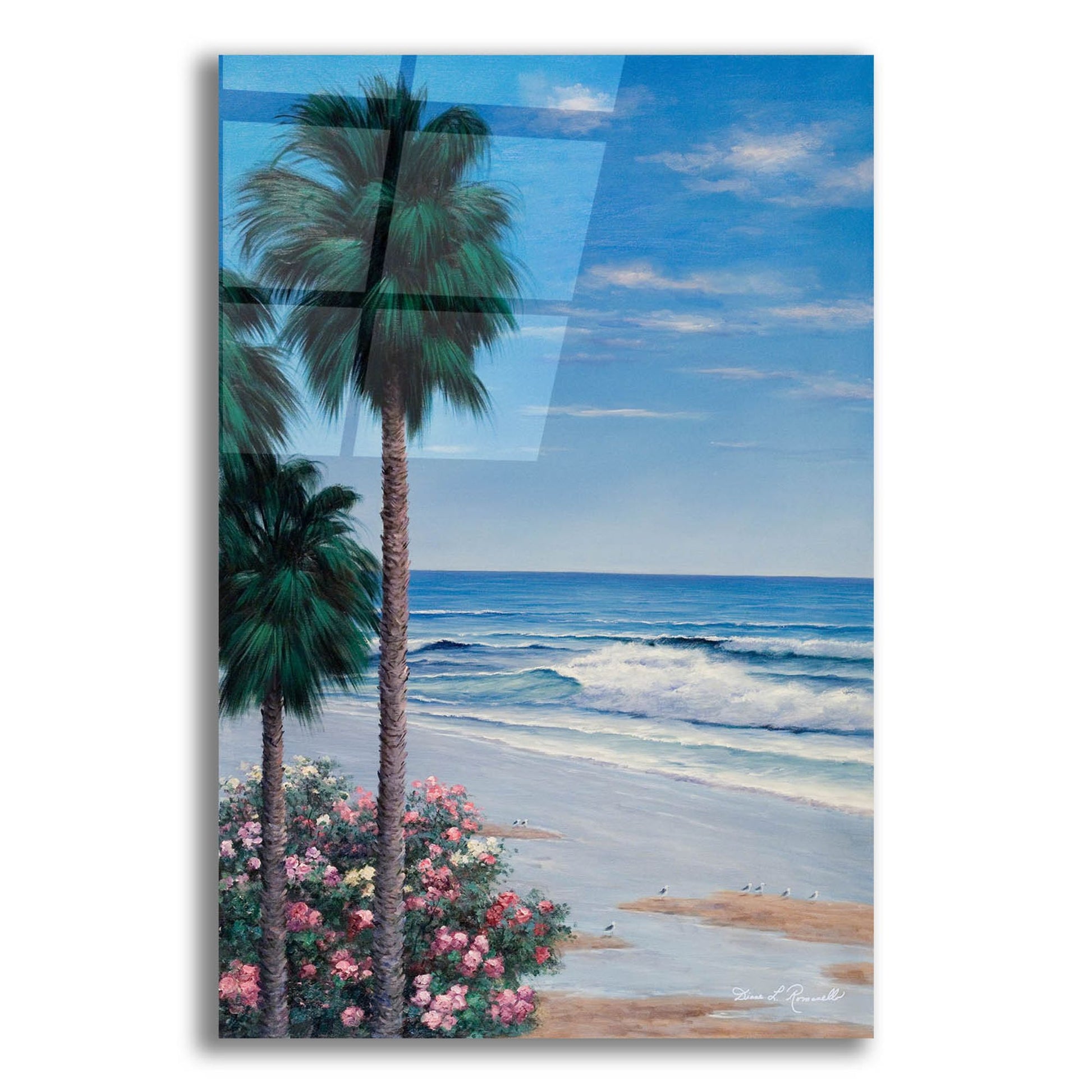 Epic Art ' Calm Tropics' by Diane Romanello, Acrylic Glass Wall Art,12x16