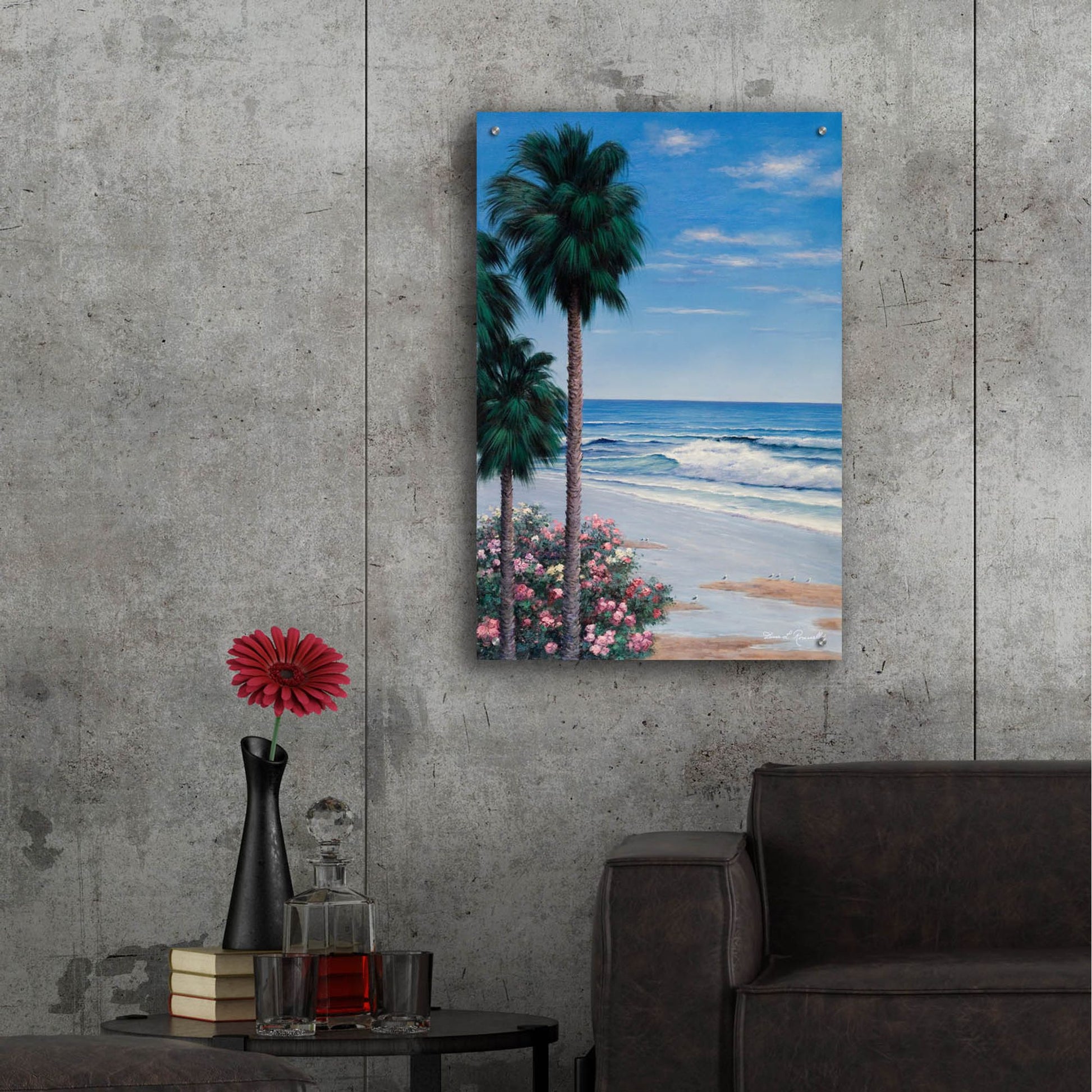 Epic Art ' Calm Tropics' by Diane Romanello, Acrylic Glass Wall Art,24x36