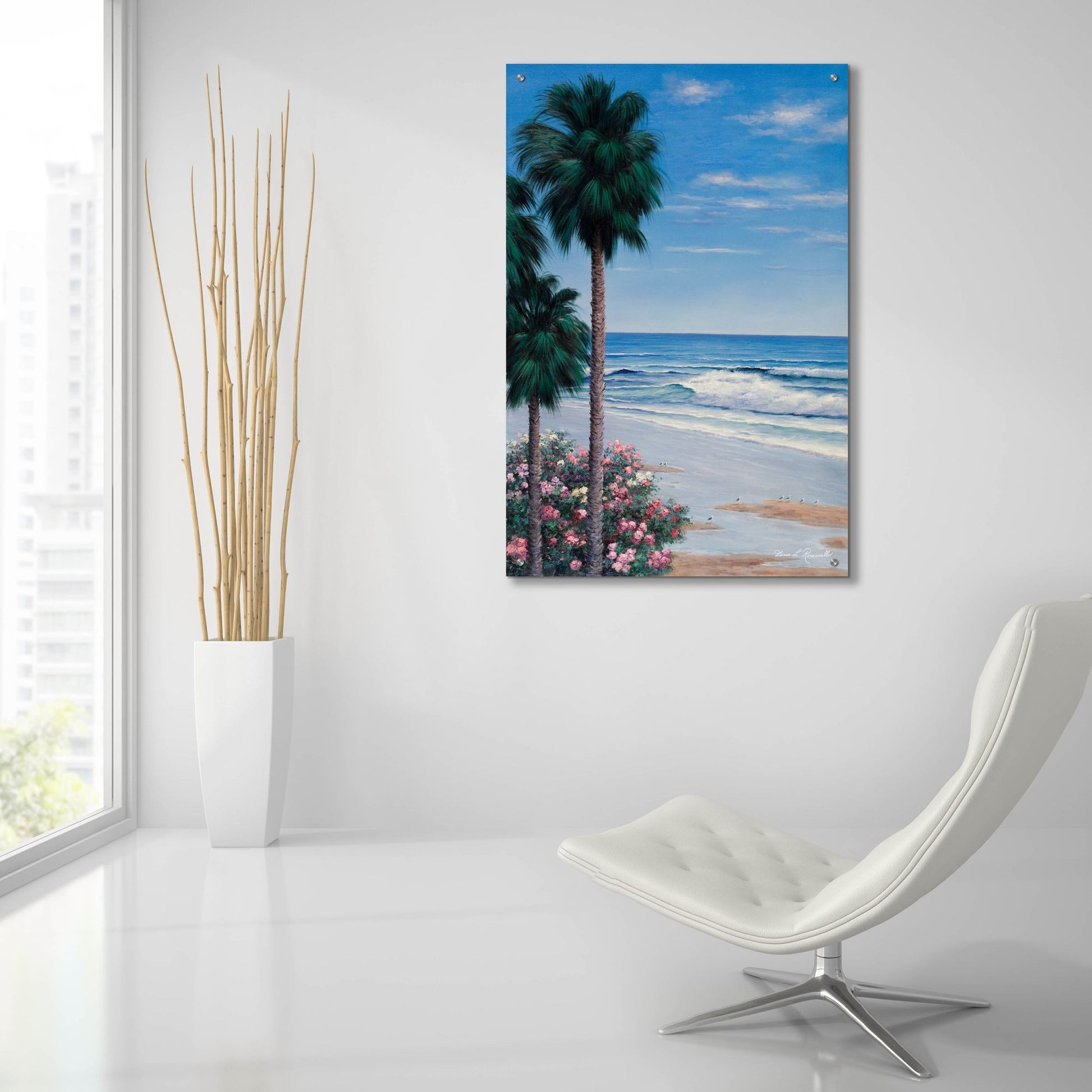 Epic Art ' Calm Tropics' by Diane Romanello, Acrylic Glass Wall Art,24x36