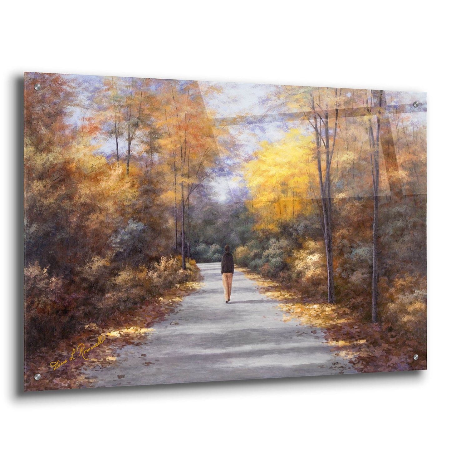 Epic Art ' Quiet Walk' by Diane Romanello, Acrylic Glass Wall Art,36x24