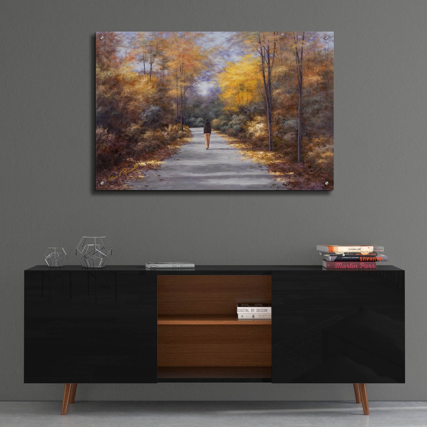 Epic Art ' Quiet Walk' by Diane Romanello, Acrylic Glass Wall Art,36x24