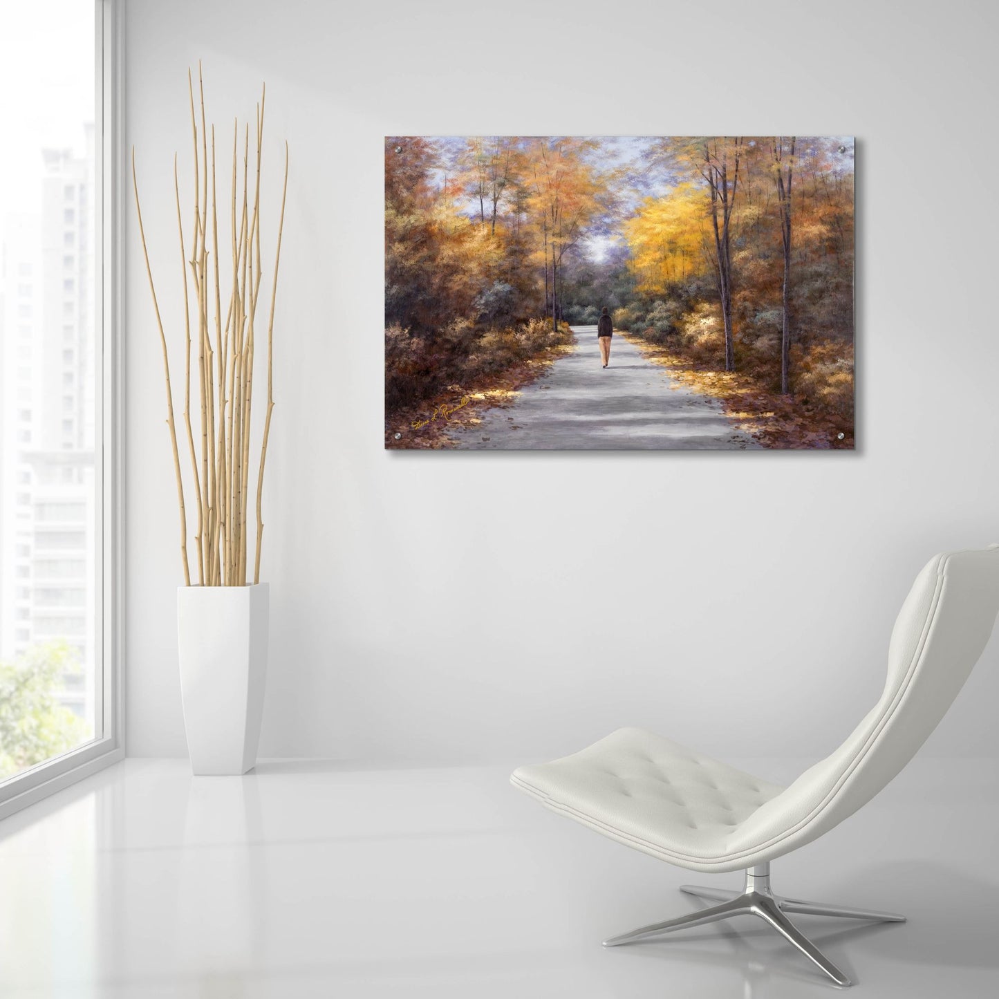 Epic Art ' Quiet Walk' by Diane Romanello, Acrylic Glass Wall Art,36x24